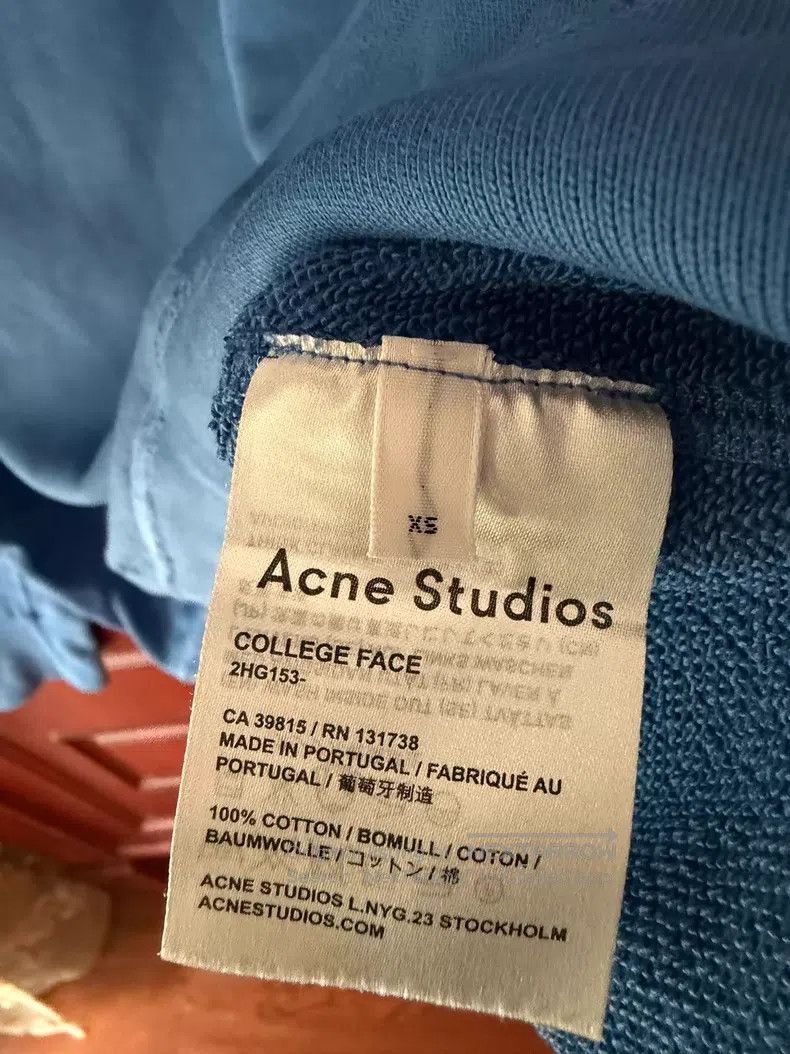 Acne Studios Acne Studios Blue smiley sweatshirt Size XS / US 0-2 / IT 36-38 - 3 Thumbnail