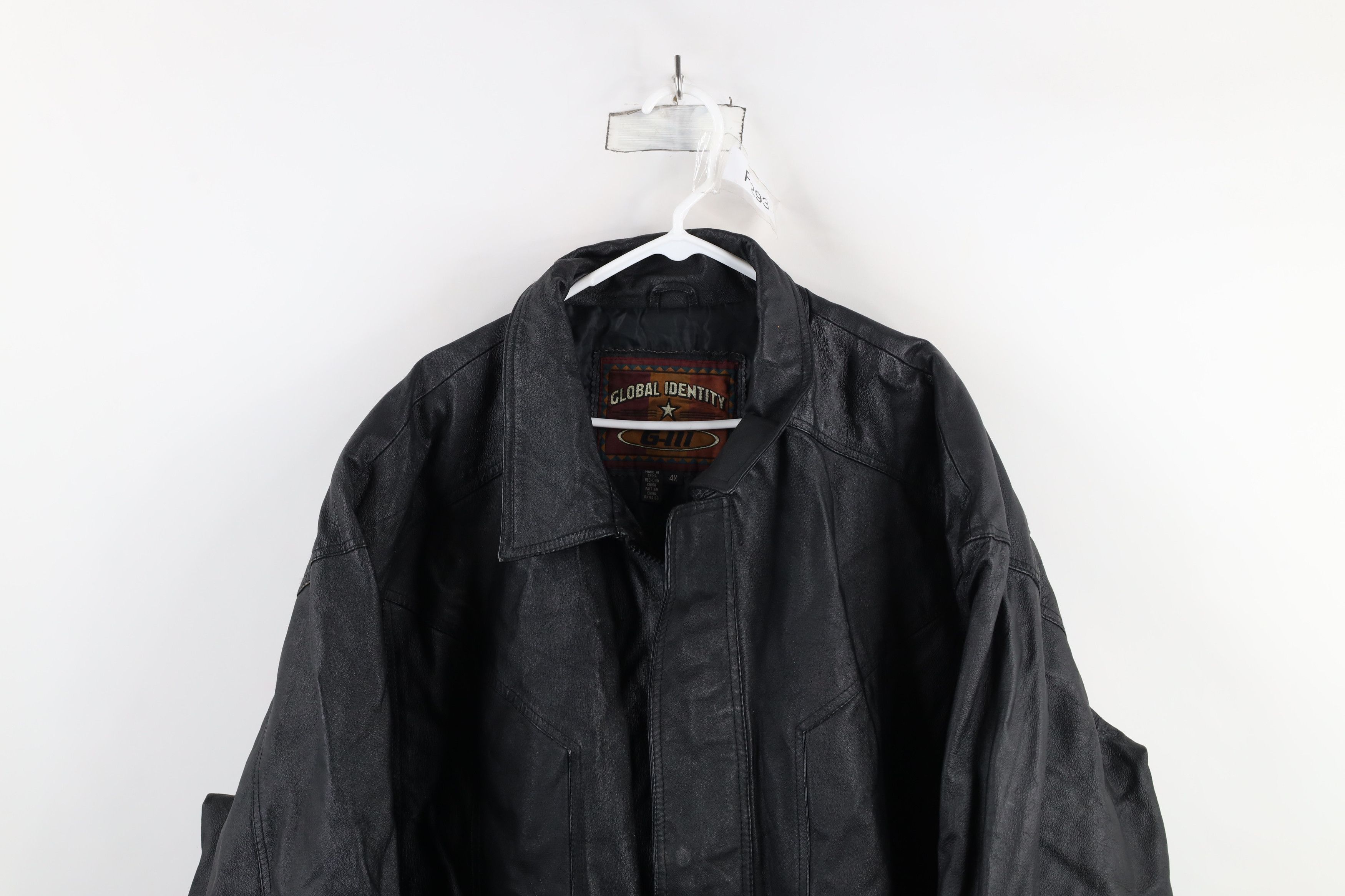 Vintage Vintage 90s Streetwear Full Zip Leather Chore Barn Jacket Size US XXL / EU 58 / 5 - 2 Thumbnail