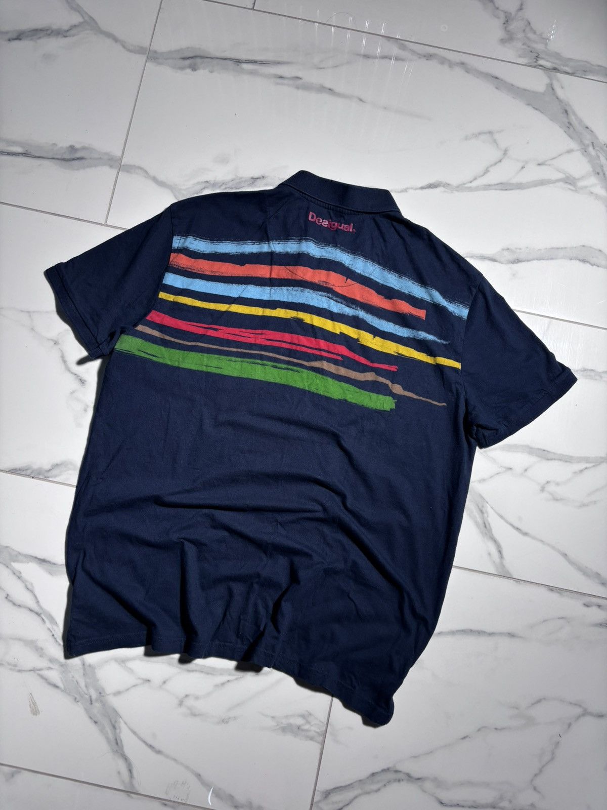 Japanese Brand Y2K Rugby Polo Tshirt Fun Love Sex Desigual Logo 00’s Size US XL / EU 56 / 4 - 8 Thumbnail
