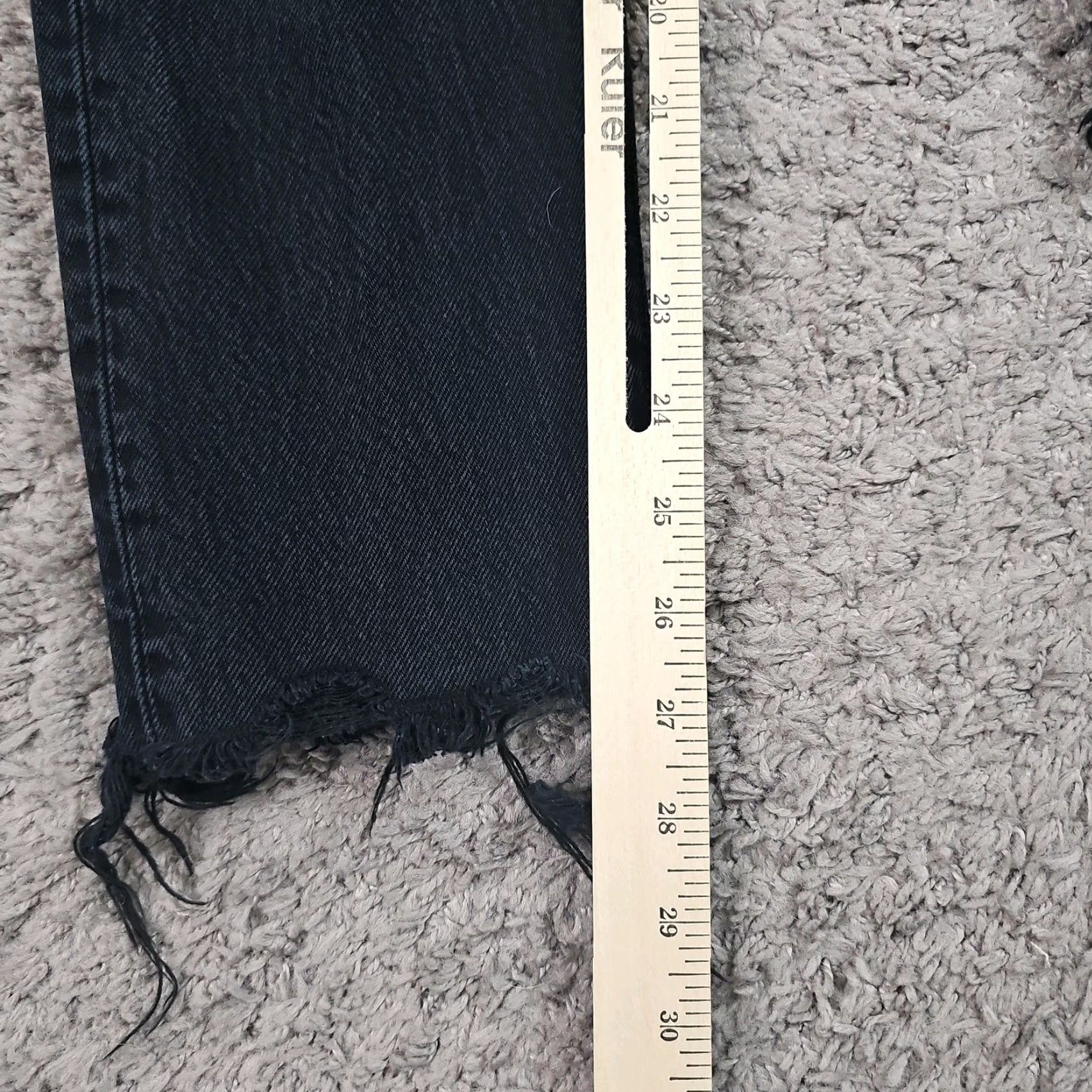 Levi's VINTAGE Levi's 501 Jeans Women Skinny Black Denim Mid Rise Distressed 24x27 Size 24" / US 00 / IT 34 - 4 Thumbnail