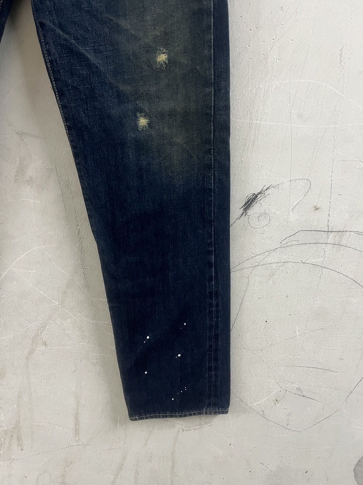 4GSELLER × Japanese Brand PATCHWORK‼️KAPİTAL STYLE COVERNAT 100TA DISTRESSED DENIM PANT Size US 32 / EU 48 - 4 Thumbnail
