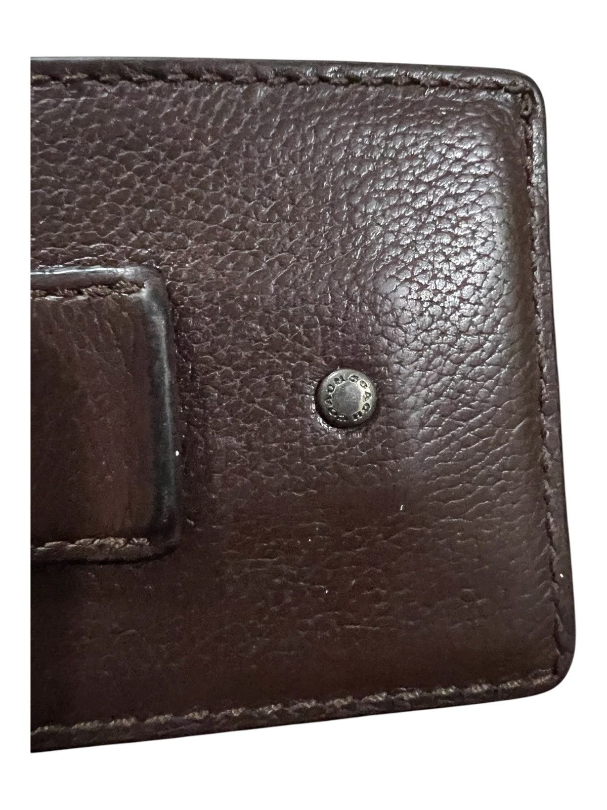 Coach × Genuine Leather Coach New York Calf Leather Mahogany Money Clip Card Case Size ONE SIZE - 5 Thumbnail