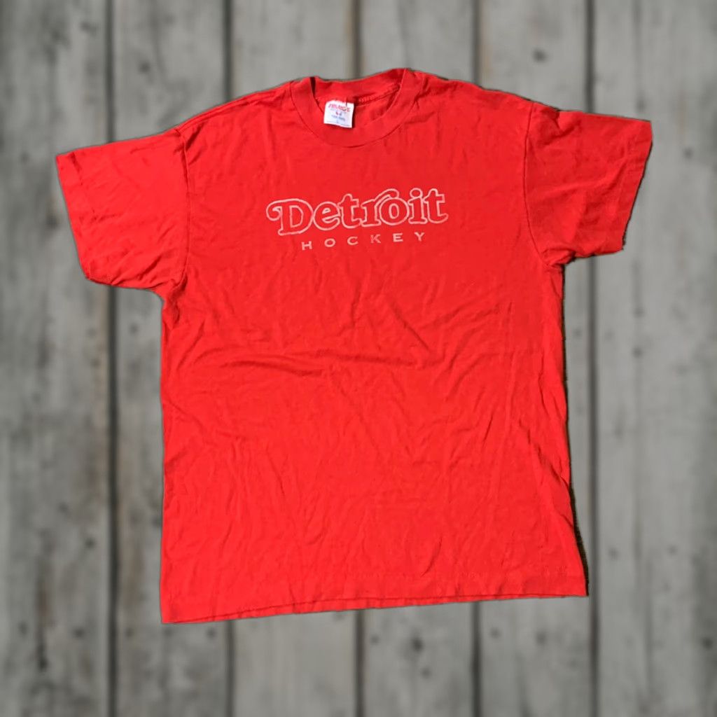 TEE JAYS Detroit Red Wings Mens Large T Shirt Extra Large XL Hockey Made USA Size US L / EU 52-54 / 3 - 1 Thumbnail