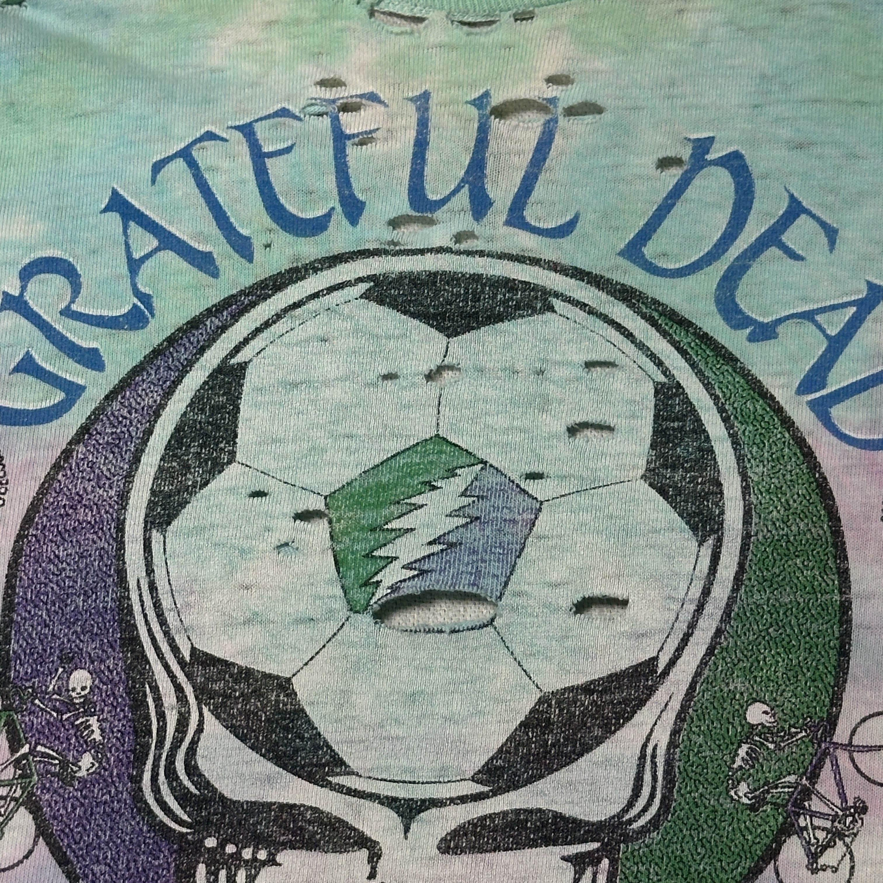 Fruit Of The Loom Vintage Grateful Dead Olympic Velodrome Tie-Dye T-Shirt Size XXL MAJOR DISTRESSED Size US XXL / EU 58 / 5 - 5 Thumbnail