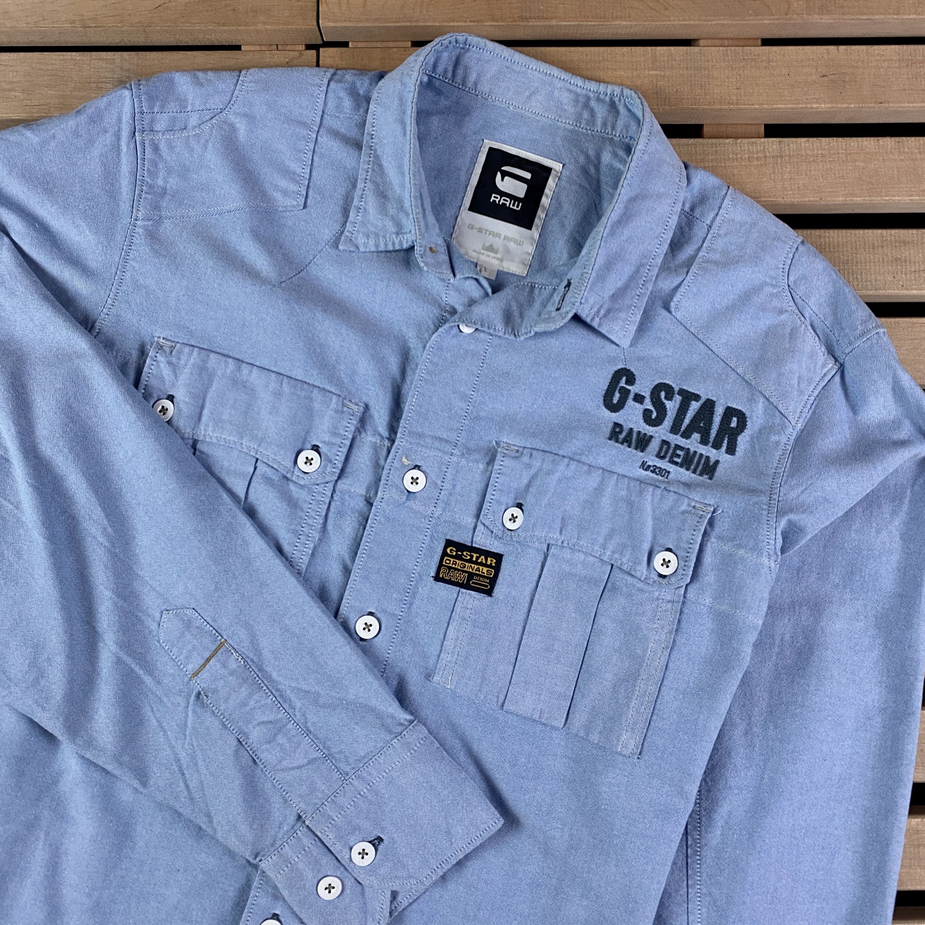 G-Star Men’s Shirt Long Sleeve G-Star Raw Size L Size US L / EU 52-54 / 3 - 2 Thumbnail