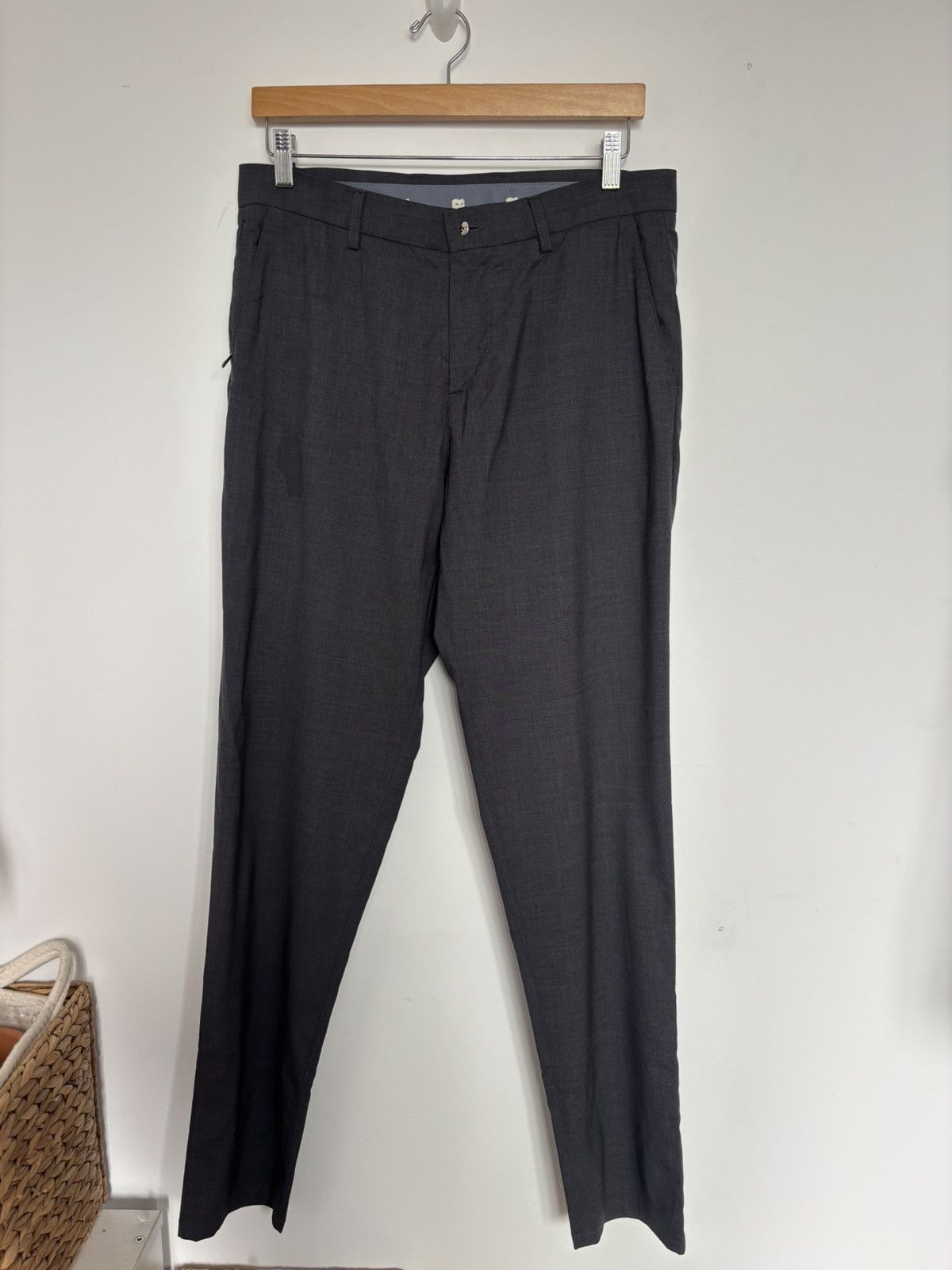 Marco Pescarolo Napoli Wool Trousers Grey Dress Pants