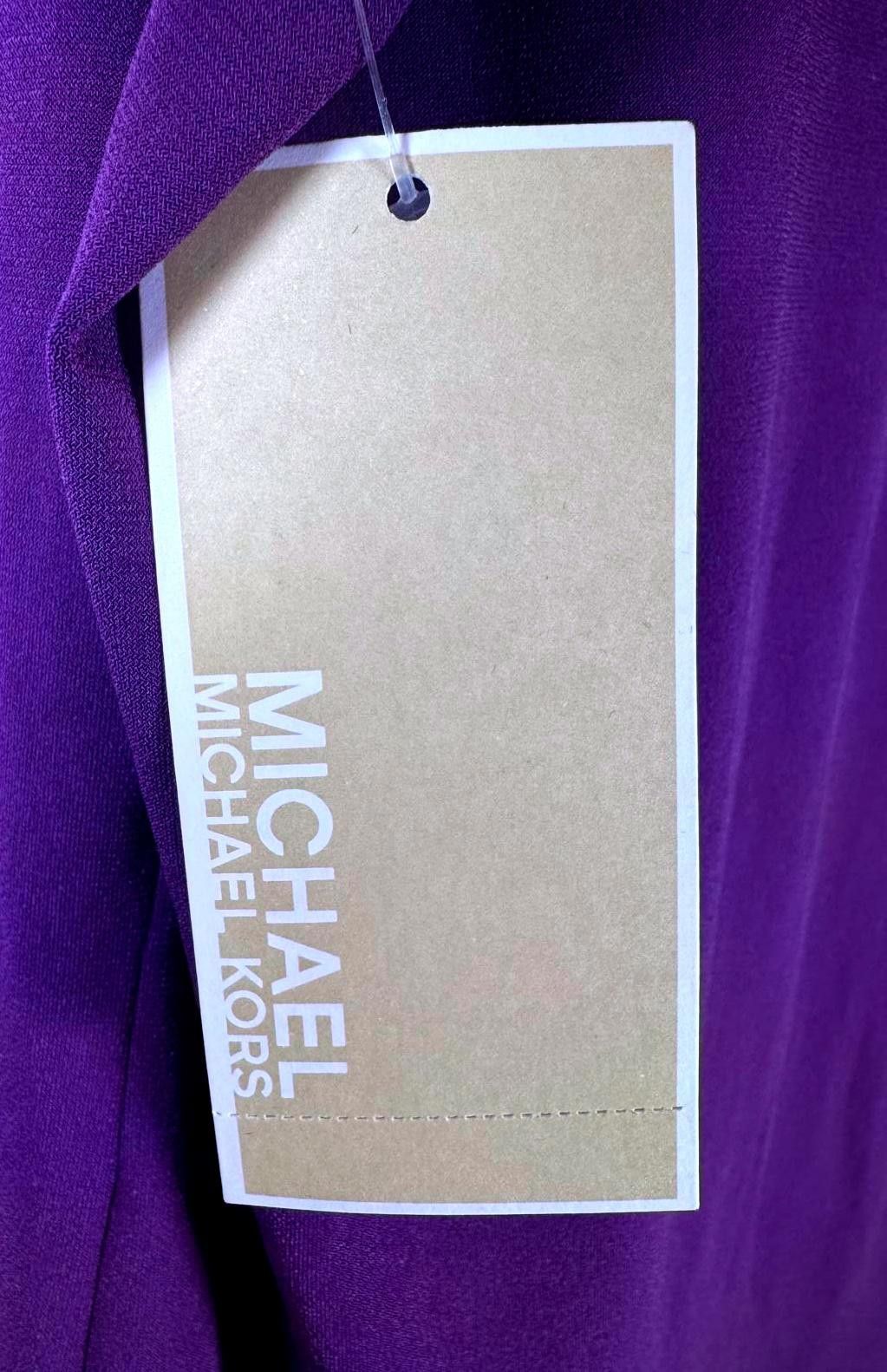 Michael Kors Michael Kors Stylish Draped Top - XL, Imperial Purple Size XL / US 12-14 / IT 48-50 - 5 Thumbnail