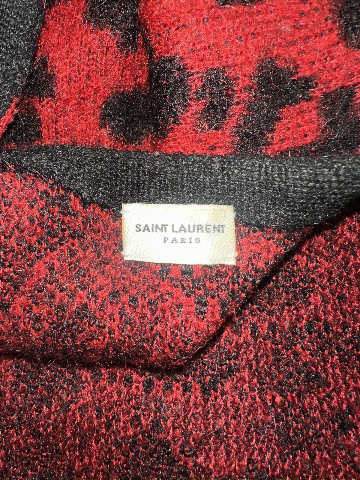 Saint Laurent Paris FW13 Leopard mohair cardigan Size US L / EU 52-54 / 3 - 5 Thumbnail