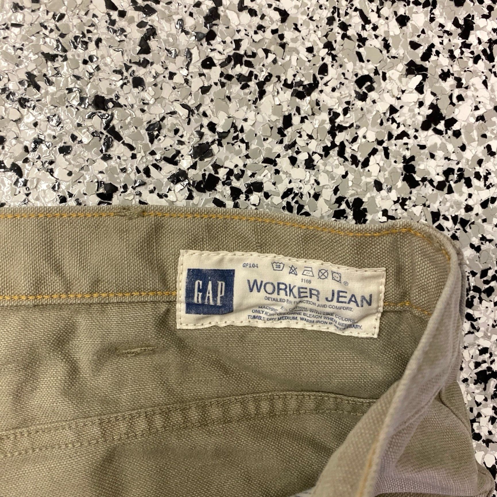 Gap VINTAGE Gap Worker Jeans Mens 40x30 Beige Denim Jeans 90s Grunge USA Outdoors Hunting Camping Skater Y2k Carpenter Mens Regular 30in Inseam Clothing Size US 40 / EU 56 - 3 Thumbnail