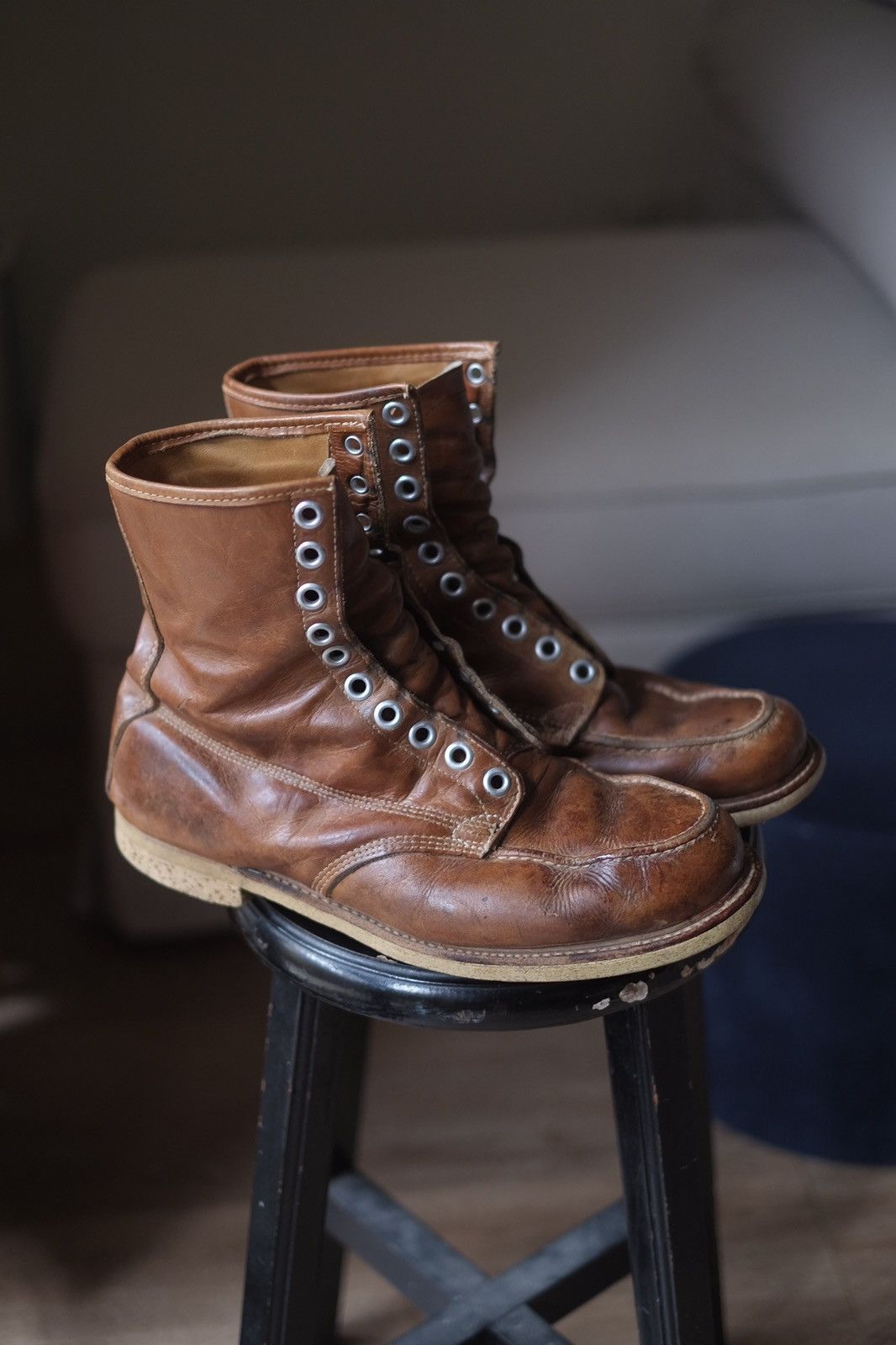 Vintage Vintage Unknown 1960s Moc Toe Boots 10D Size US 10 / EU 43 - 8 Thumbnail