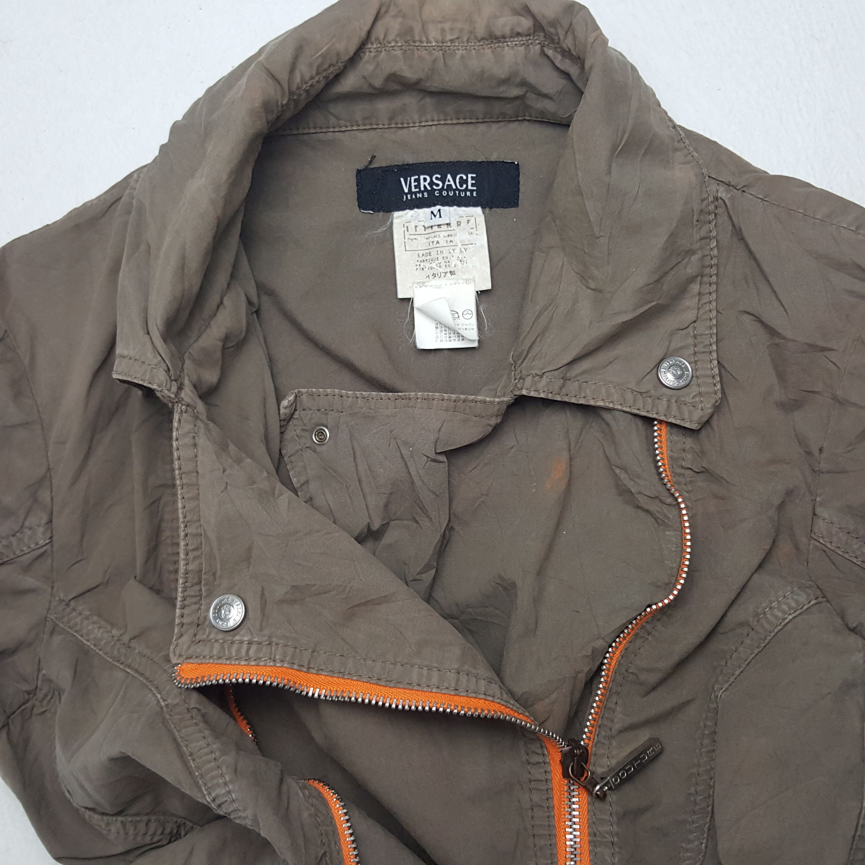 スカイ Italy製 Vintage V2 VERSACE Coat スカイ Italy製 Vintage V2