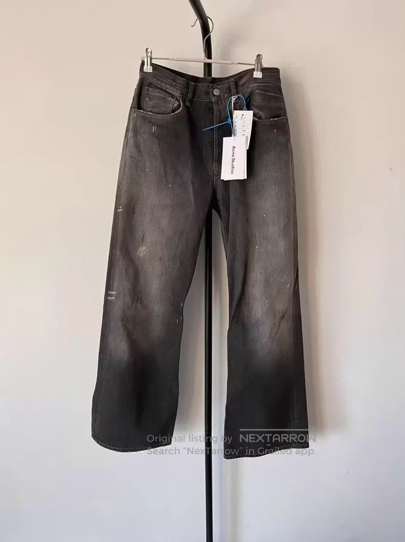 Acne Studios Acne Studios 1981 Washed Low Rise Wide Leg Design Jeans Size US 27 - 1 Thumbnail