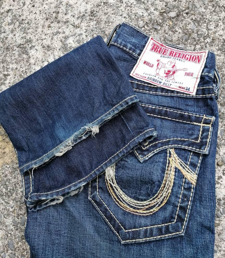 True Religion True Religion Rainbow Billy Distressed Denim Jeans Size US 32 / EU 48 - 7 Thumbnail