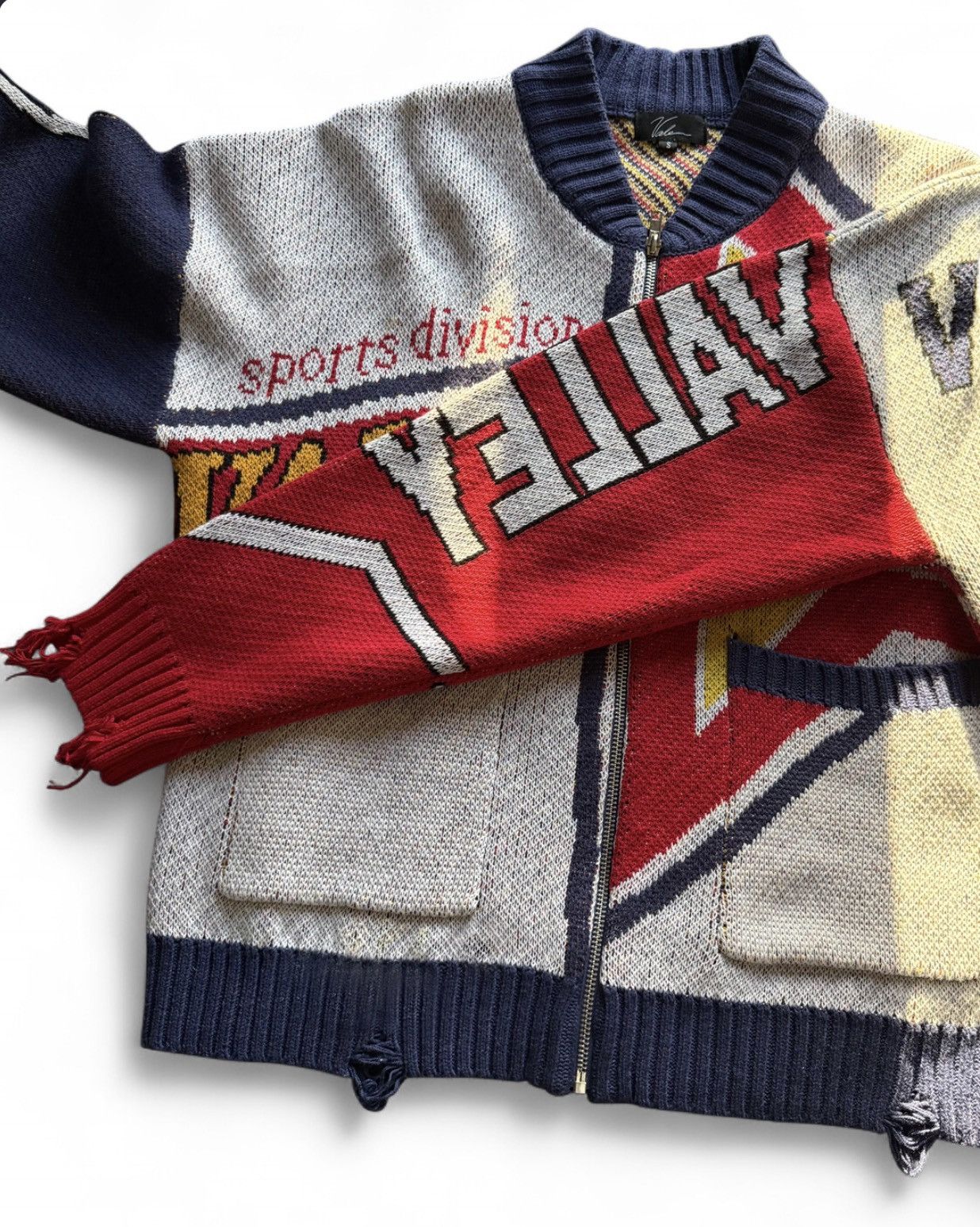 Vale VALE Sports Division Two Tone Knitted Sweater Size US S / EU 44-46 / 1 - 3 Thumbnail