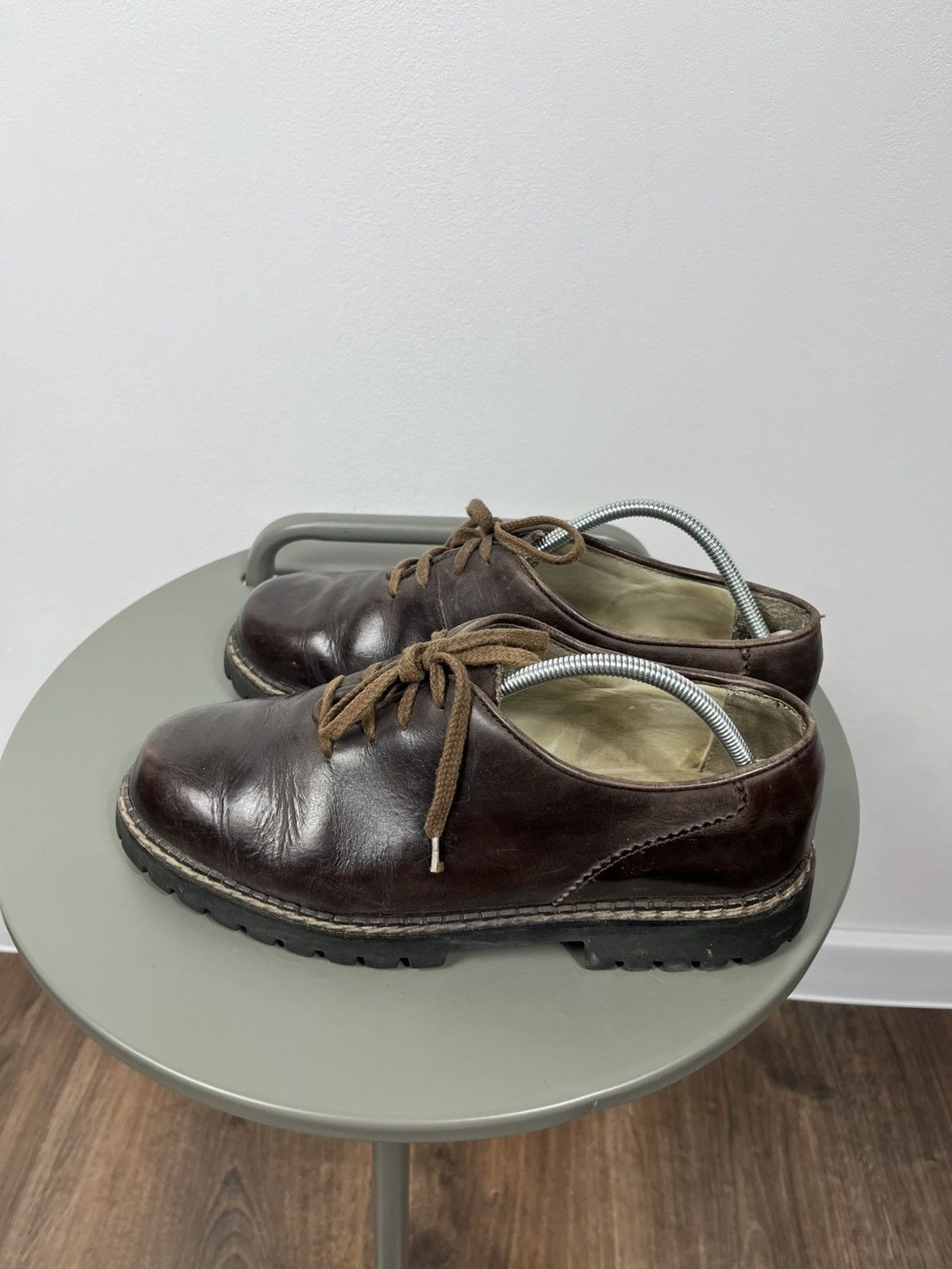 Leather Vintage Leather Derby Shoes Chunky Sole Lace Up Size 40 US 7 Size US 7 / EU 40 - 5 Thumbnail