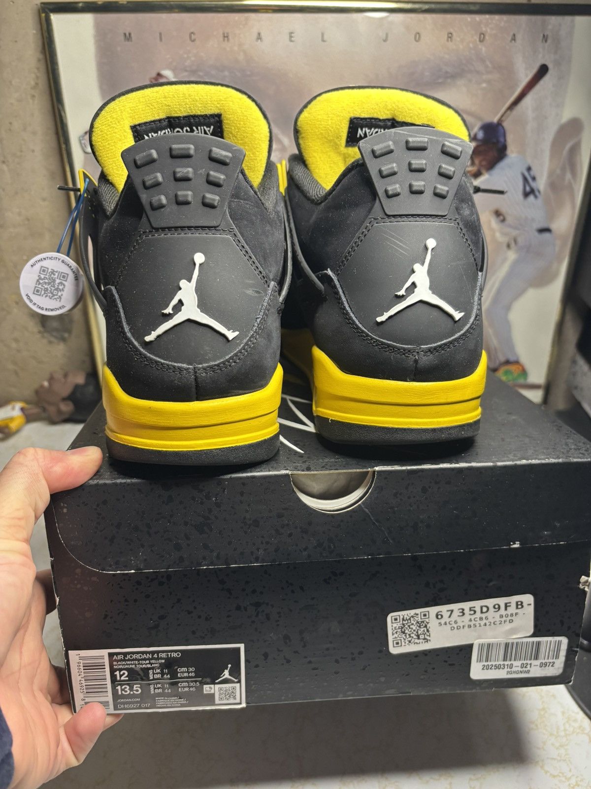 Jordan Brand Jordan Retro 4 ‘Thunder’ Size US 12 / EU 45 - 7 Thumbnail