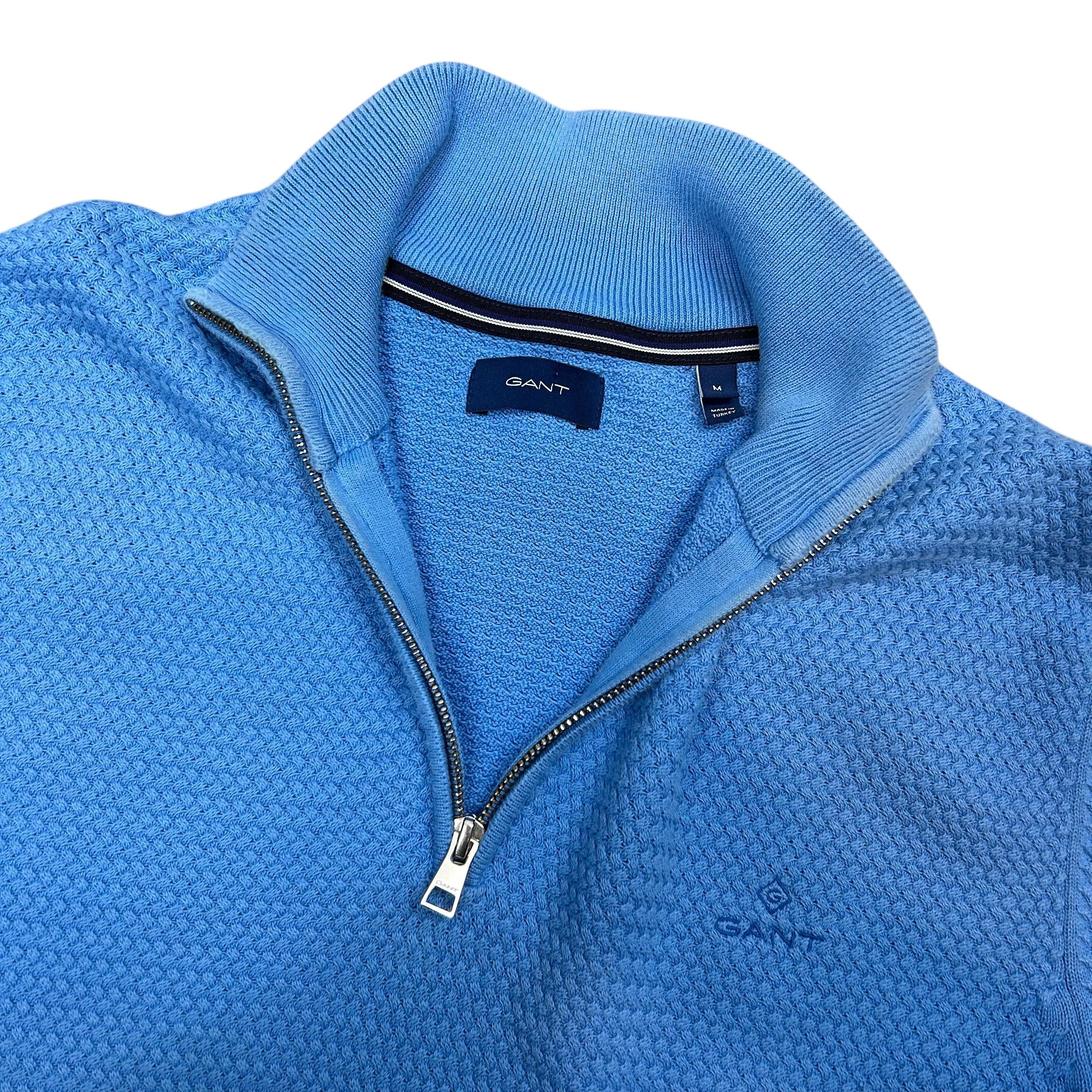Gant Gant Cotton Knit Blue Half Zip Sweatshirt Sweater M Size US M / EU 48-50 / 2 - 6 Thumbnail