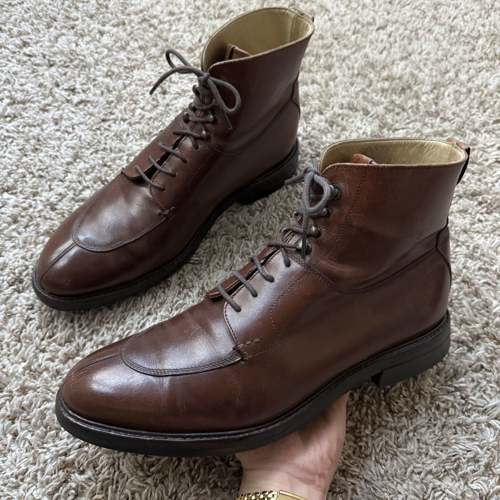 Heschung Heschung Ginkgo Brown Leather Boots US Size 10, EUR Size 9.5 Size US 10 / EU 43 - 1 Thumbnail