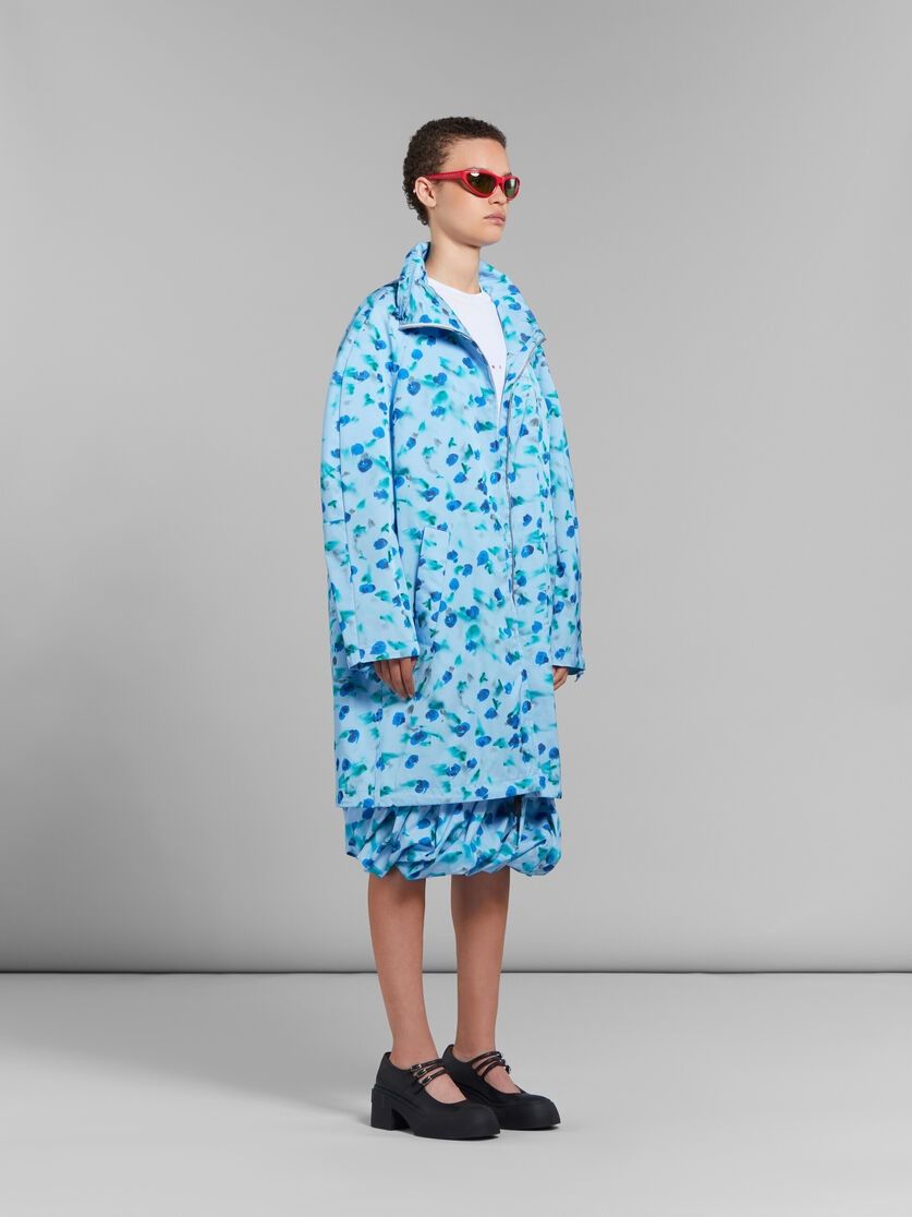 Marni o1f1d3z0725 Gathered Taffeta Parka in Blue Size M / US 6-8 / IT 42-44 - 6 Thumbnail