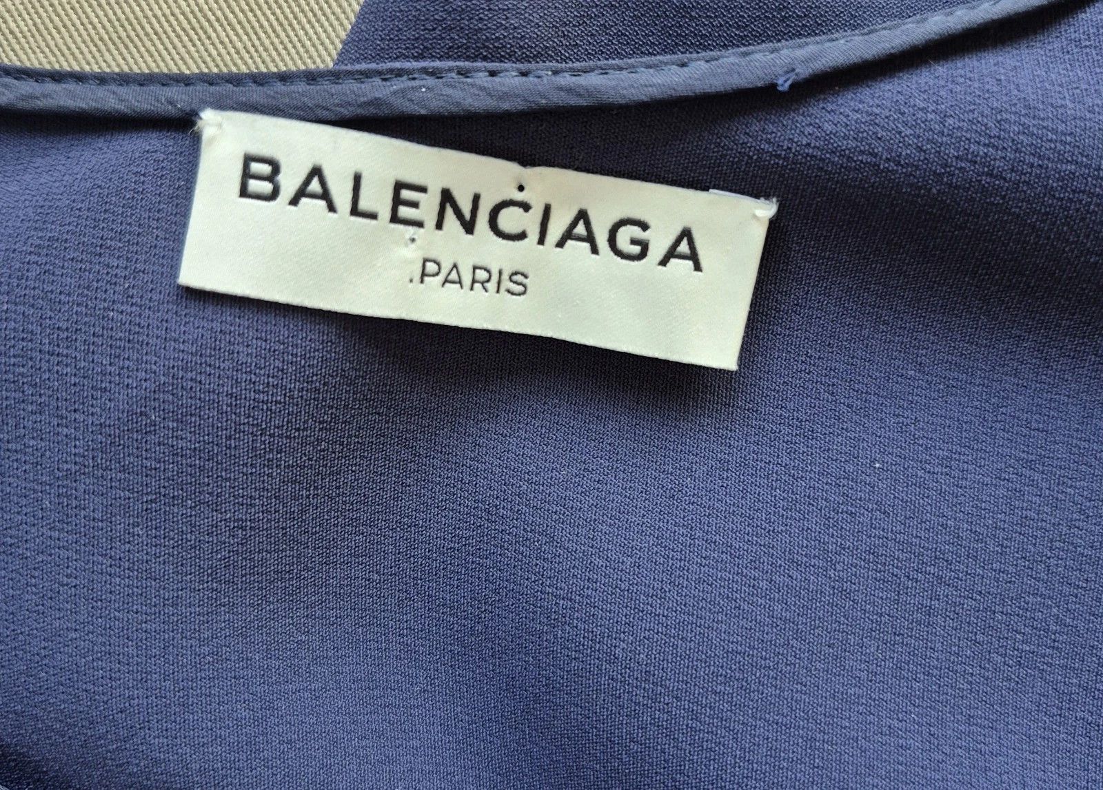 Balenciaga Blouse Asymmetrical Hem Long Sleeve Round Neck Size EU 36 Size XS / US 0-2 / IT 36-38 - 4 Thumbnail