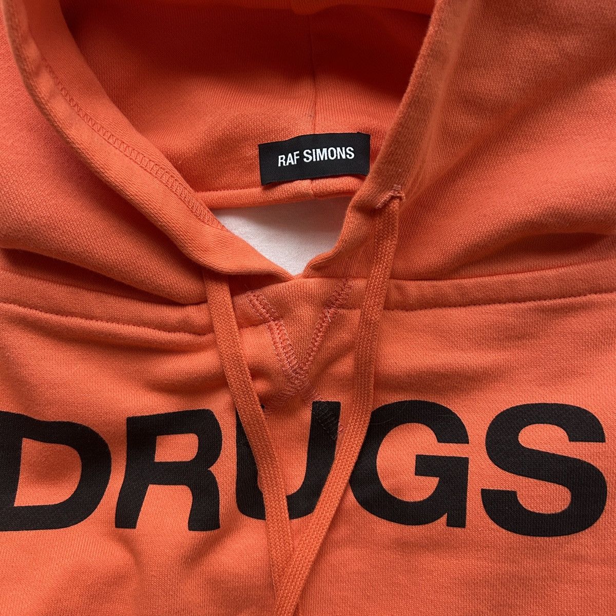 Raf Simons FW18 Raf Simons DRUGS Panel Hoodie Orange Size US M / EU 48-50 / 2 - 2 Thumbnail
