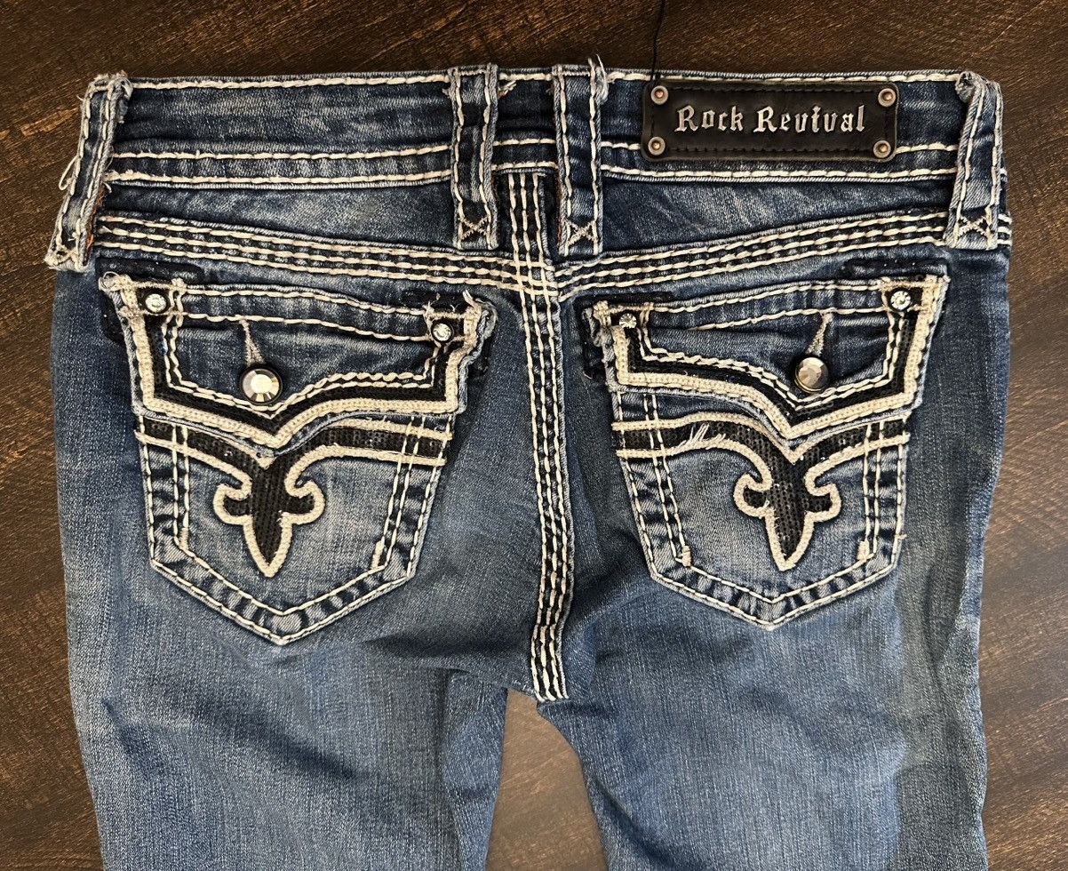 Rock Revival Rock Revival Women’s Kai Straight Leg Jeans-Size 26x32 Size 26" / US 2 / IT 38 - 1 Thumbnail