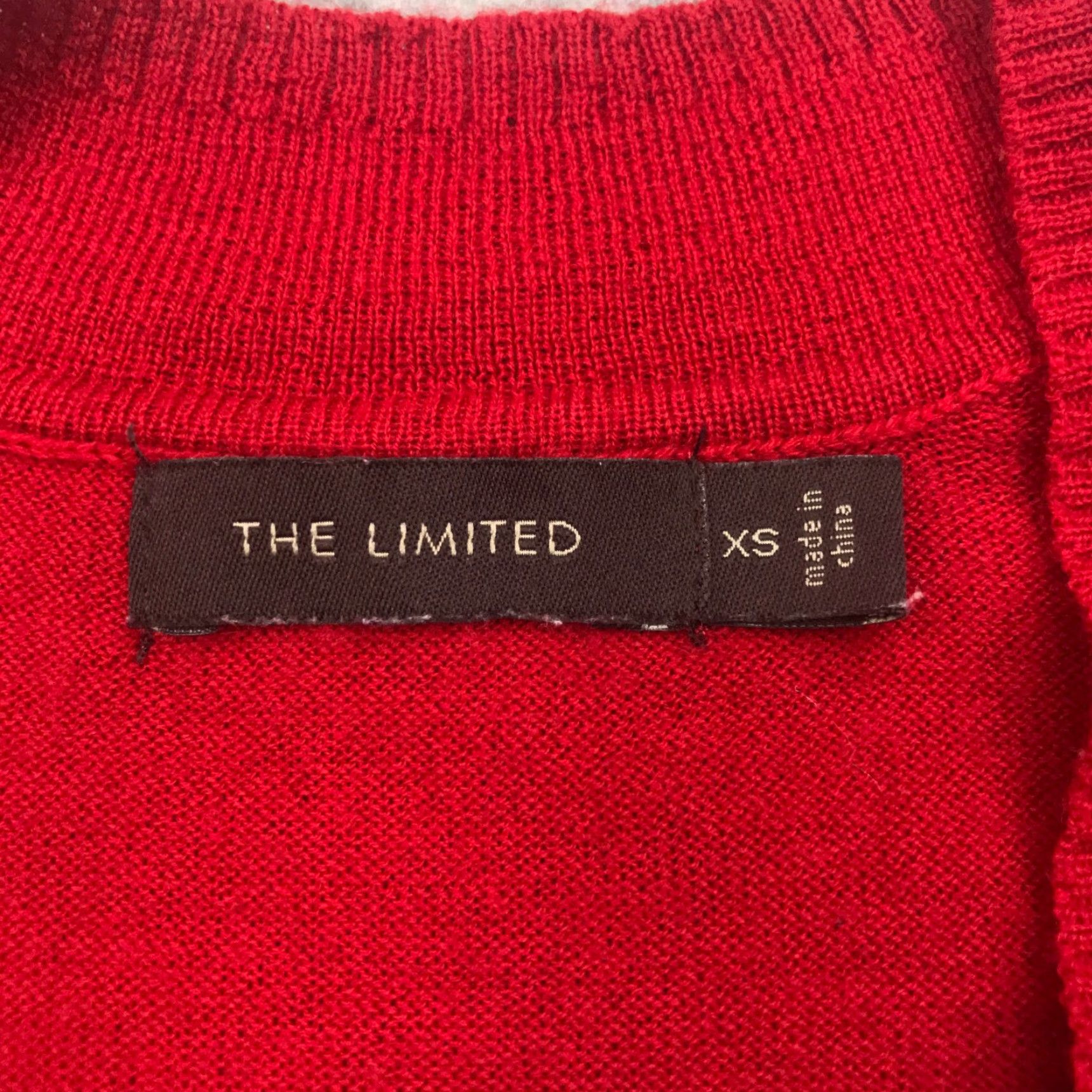 Vintage VINTAGE The Limited Women's Sweater Pullover XS Red Merino Wool Blend Lightweight knits Fall Winter Women Size XS / US 0-2 / IT 36-38 - 4 Thumbnail