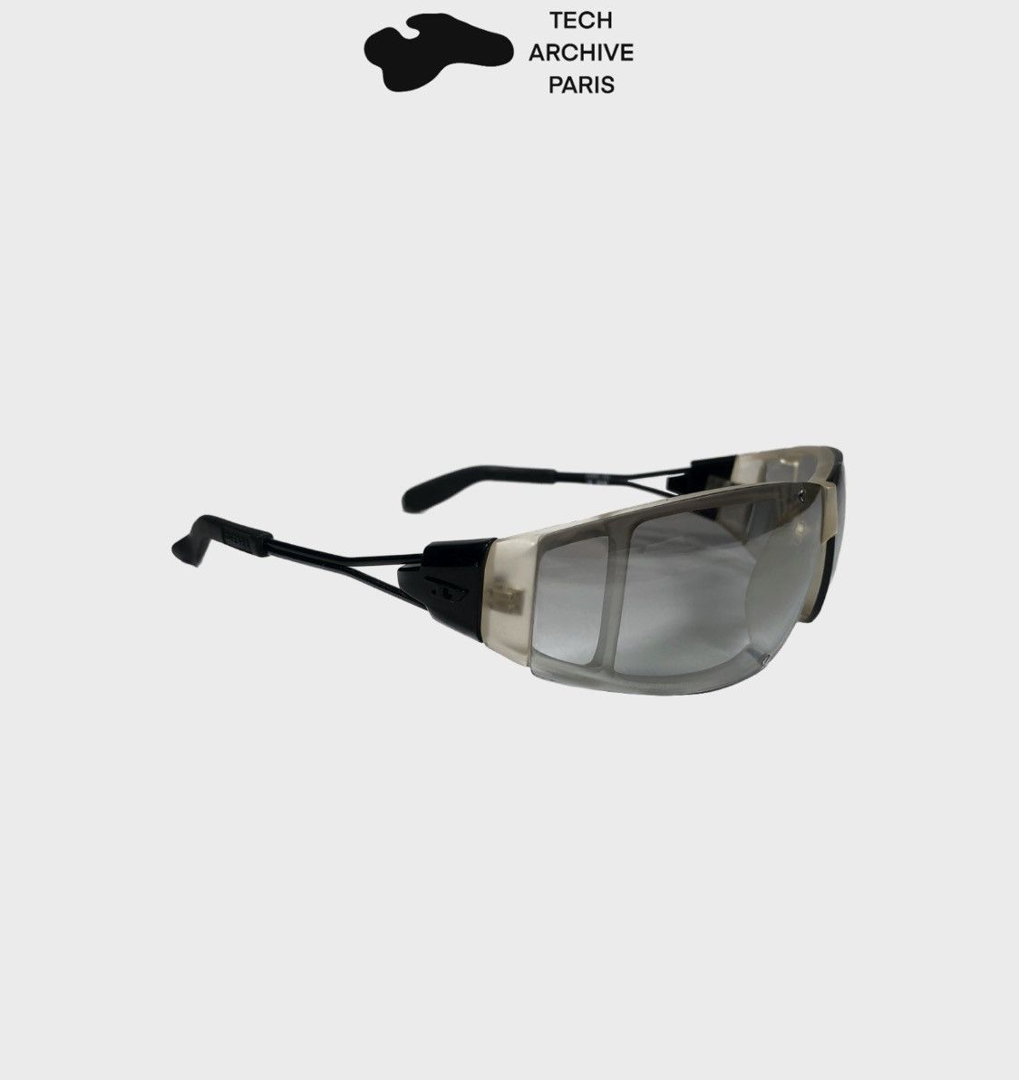 image of 2000's Vintage Diesel Futuristic Sunglasses in Grey, Women's