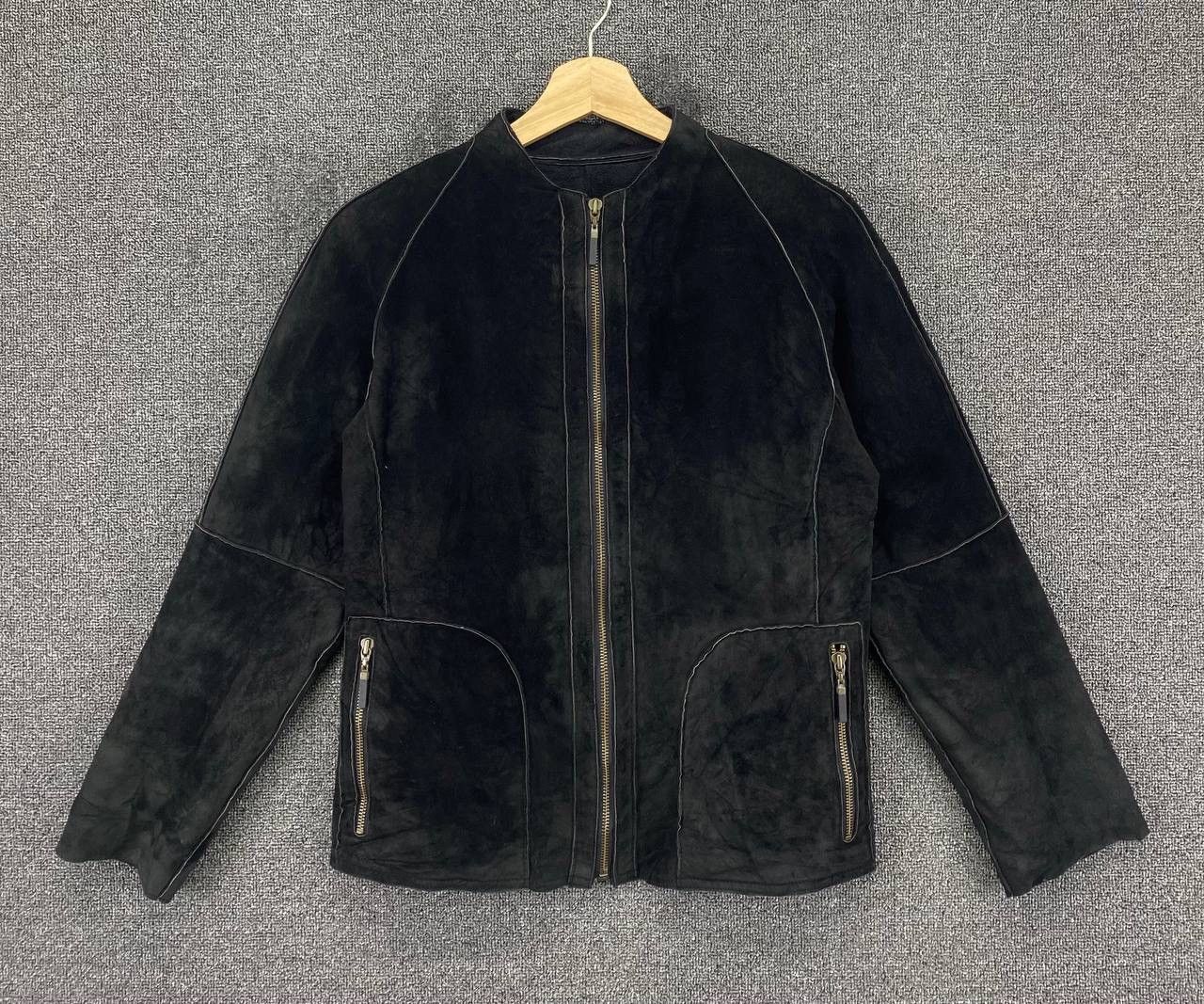 image of Hiroko Koshino Homme x Leather Jacket Vintage Hiroko Bis By Hiroko Koshino Leather Jacket in Black,