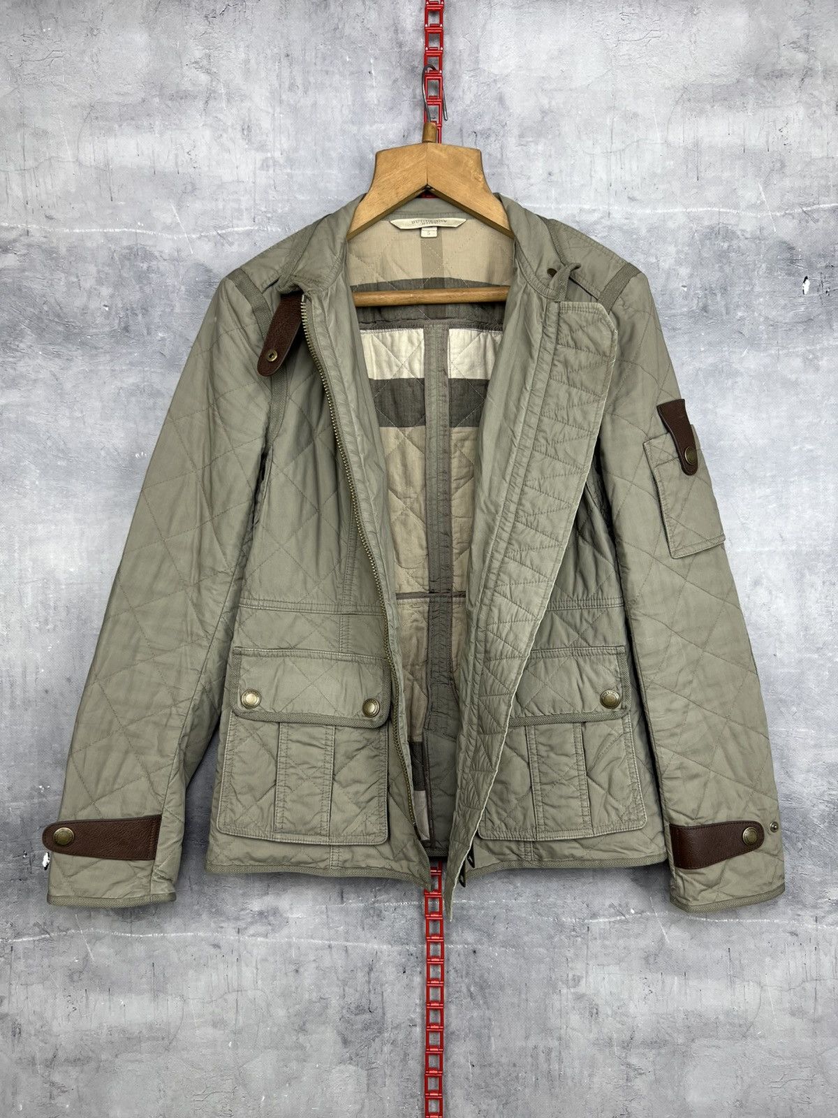 Burberry burberry brit utility nova check women’s green jacket size s Size S / US 4 / IT 40 - 2 Thumbnail