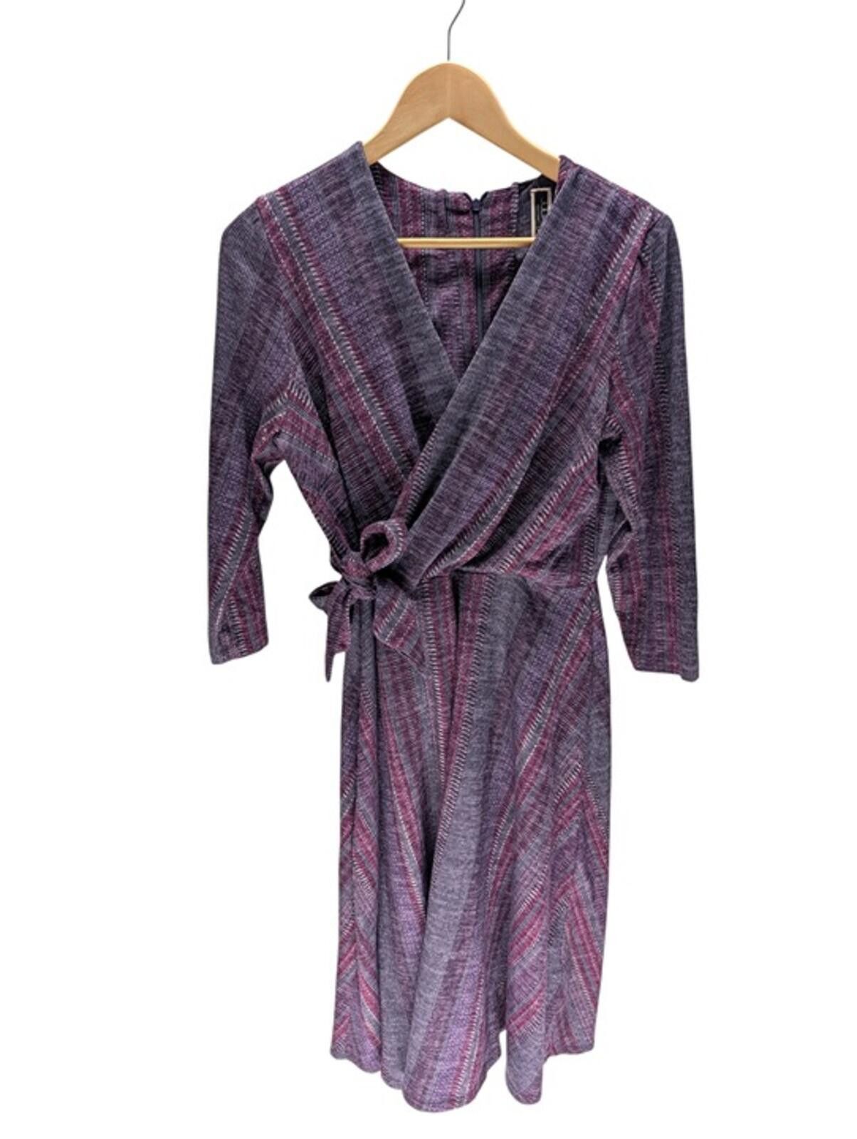 Other Julian Taylor Women’s Wrap Dress Purple Burgundy Tie Waist Size XL / US 12-14 / IT 48-50 - 1 Thumbnail