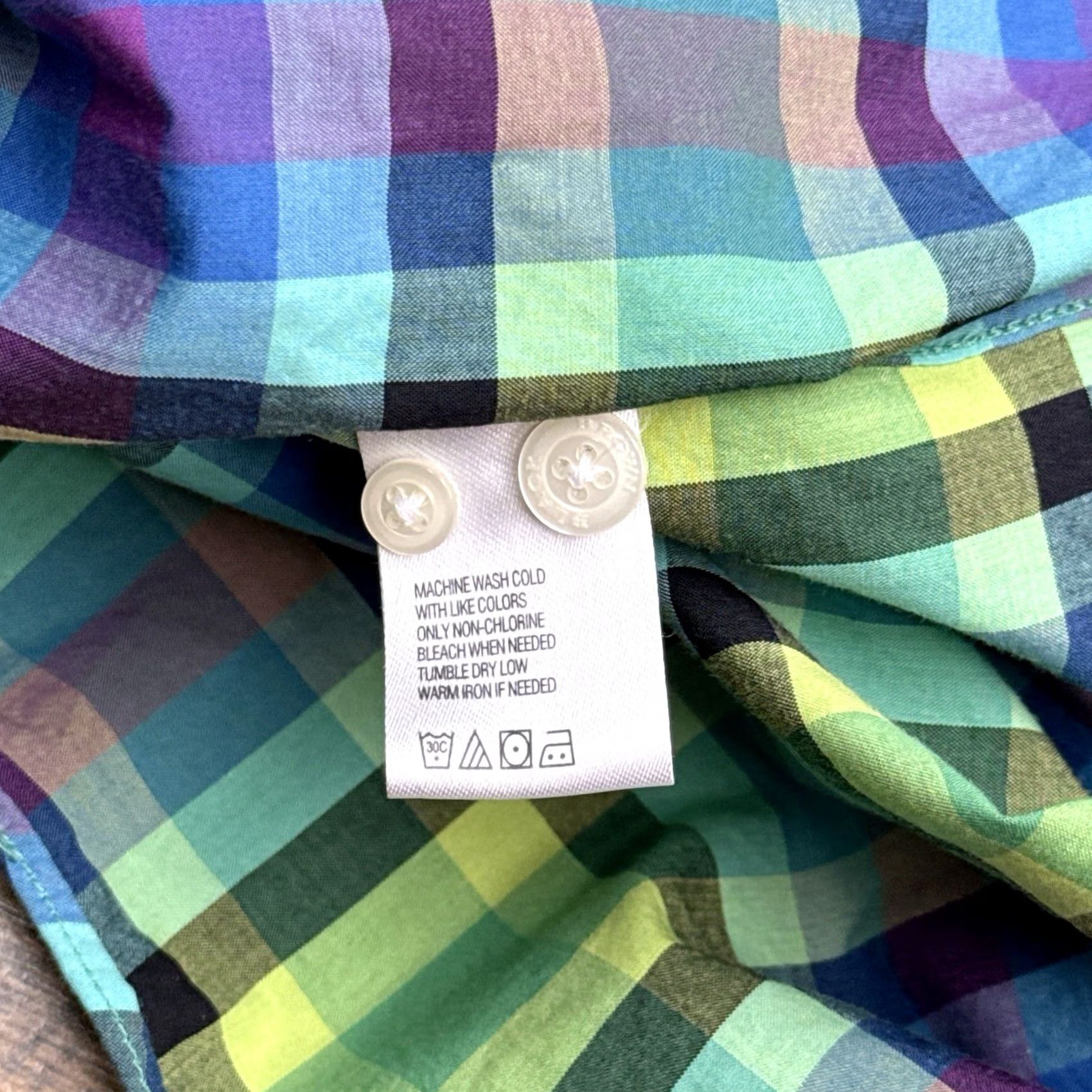 Joe Browns Browns Shirt Button-Up Check Green Green/Blue 2XL Short Sleeve Casual Mens Vintage? Size US XXL / EU 58 / 5 - 7 Thumbnail
