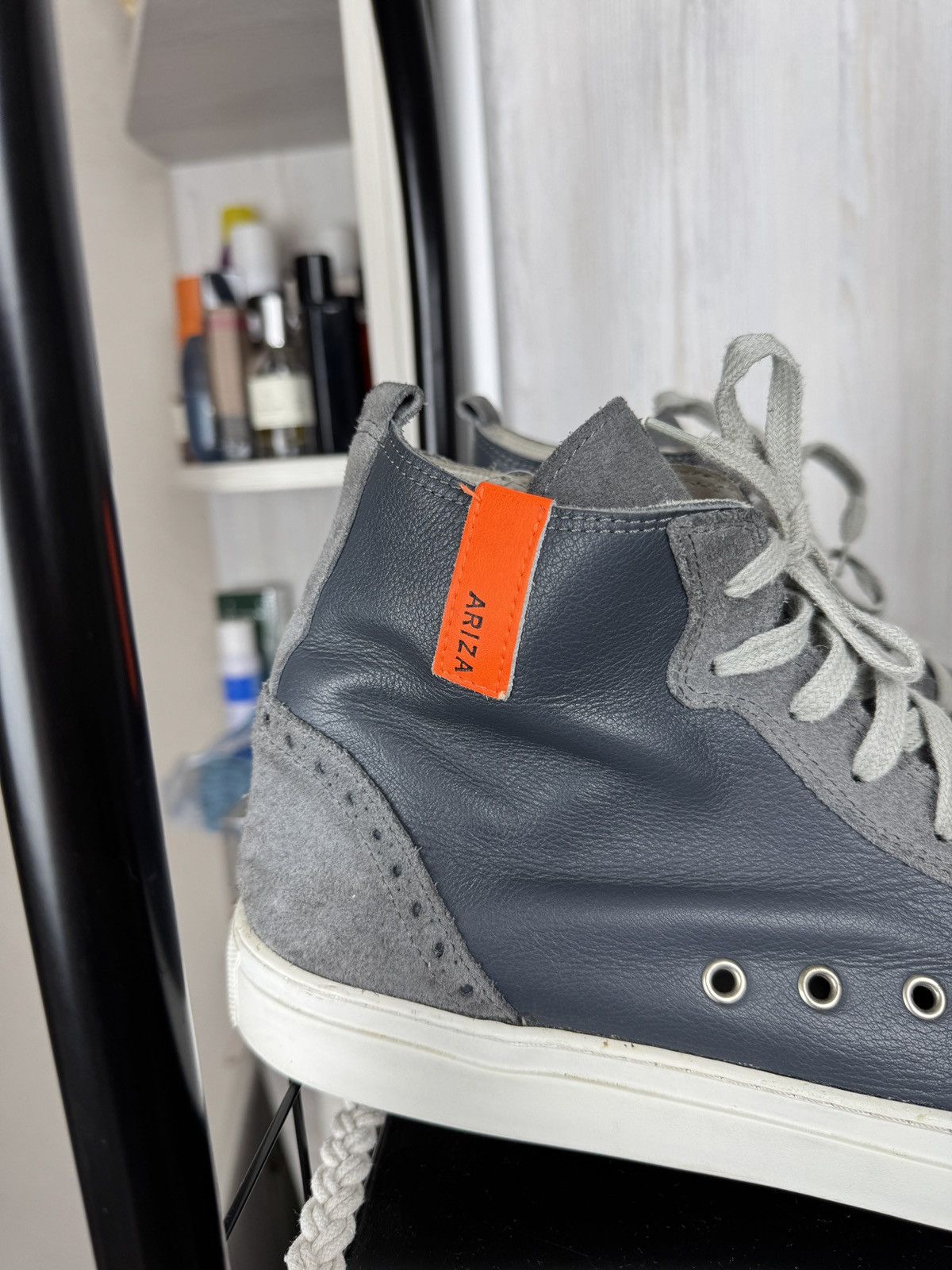Other RUBIROSA Ariza Grey Hi-Top sneakers Trainers In Leather Size US 13 / EU 46 - 3 Thumbnail