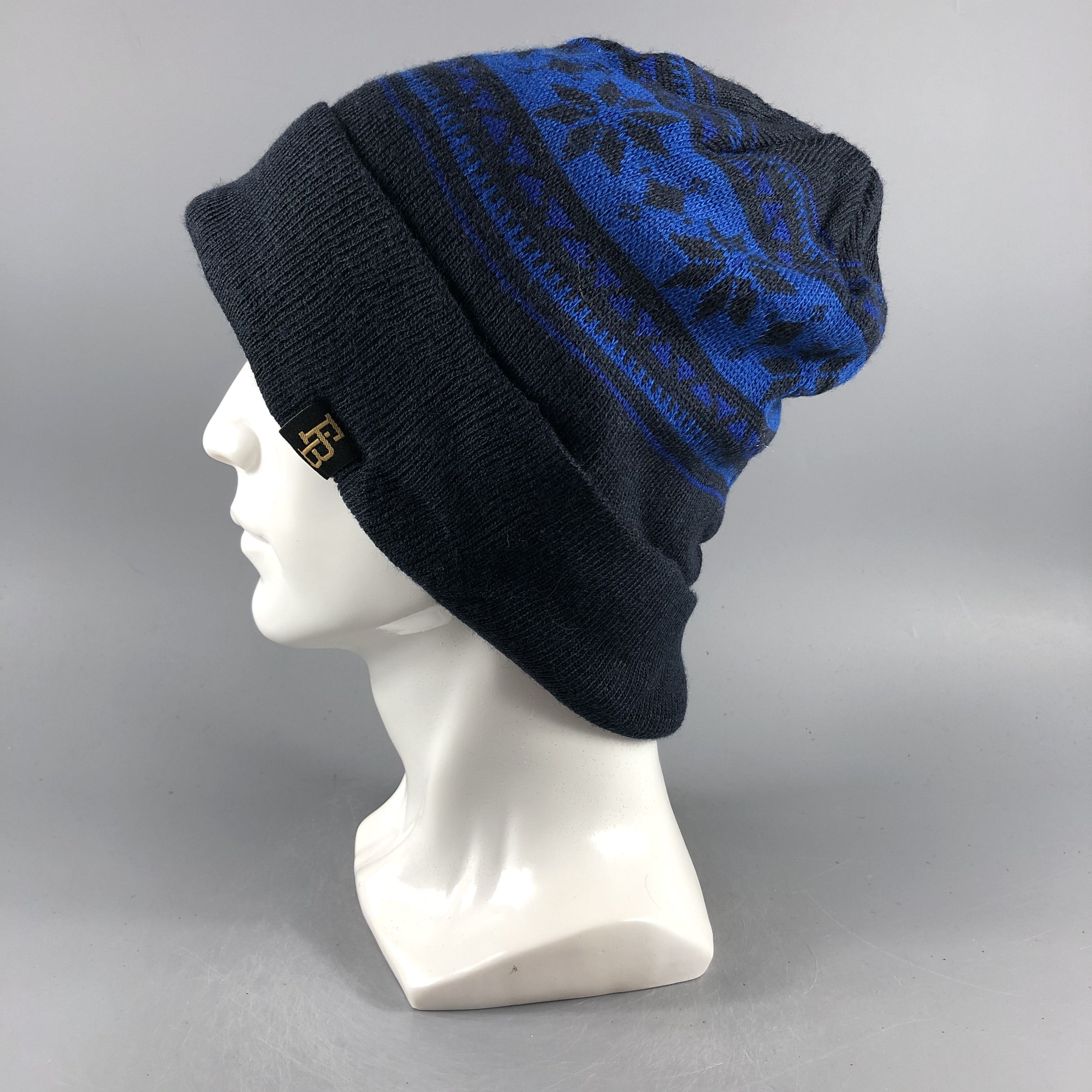 Japanese Brand × Vintage Free Blades Fair Isle Beanie Snow Hat Snow Cap -D384 Size ONE SIZE - 1 Thumbnail