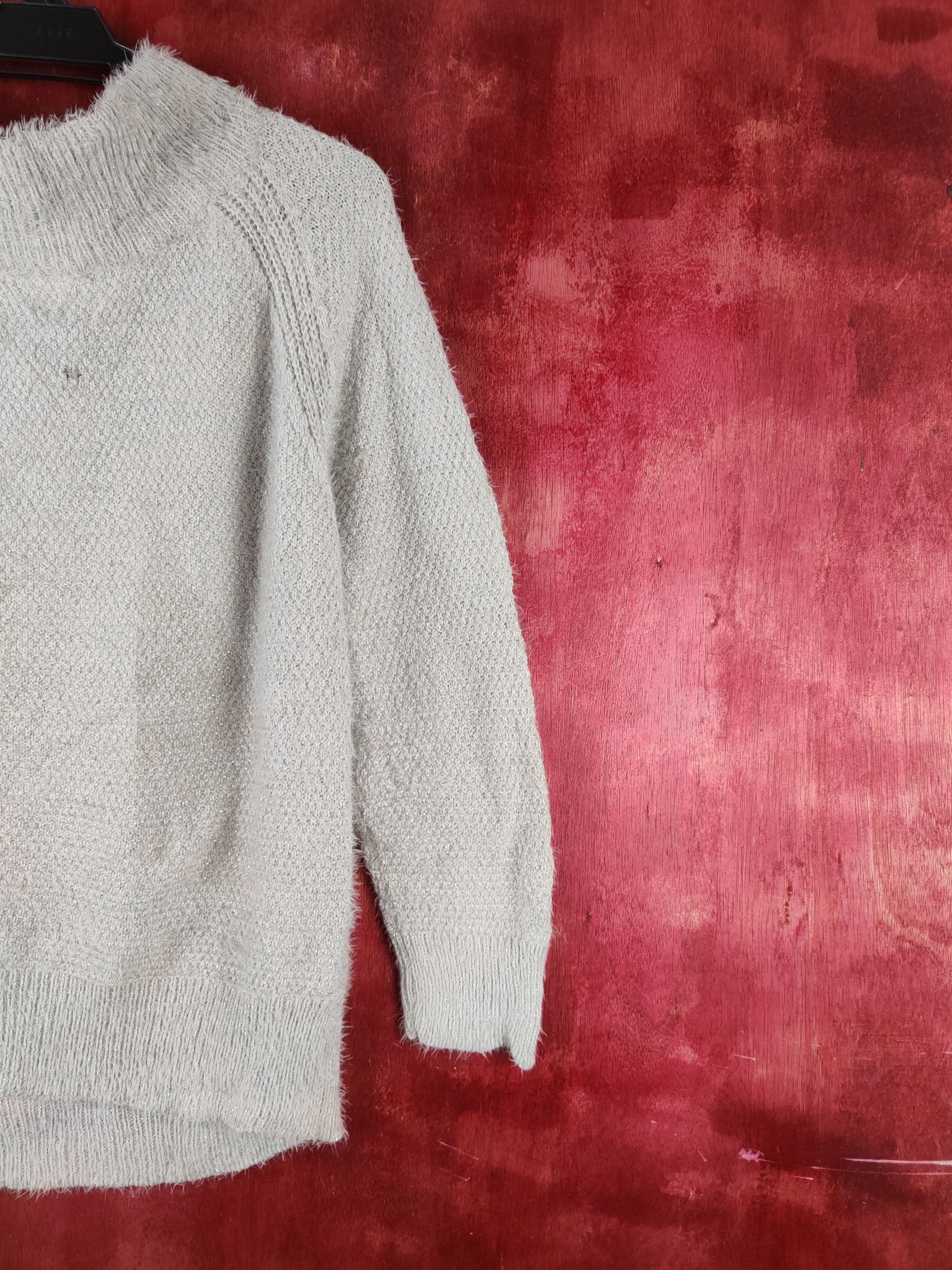 Homespun Knitwear × Japanese Brand × Vintage Japanese Brand Gray Shag Shaggy Fur Mohair Knitwear #S2188 Size M / US 6-8 / IT 42-44 - 10 Thumbnail