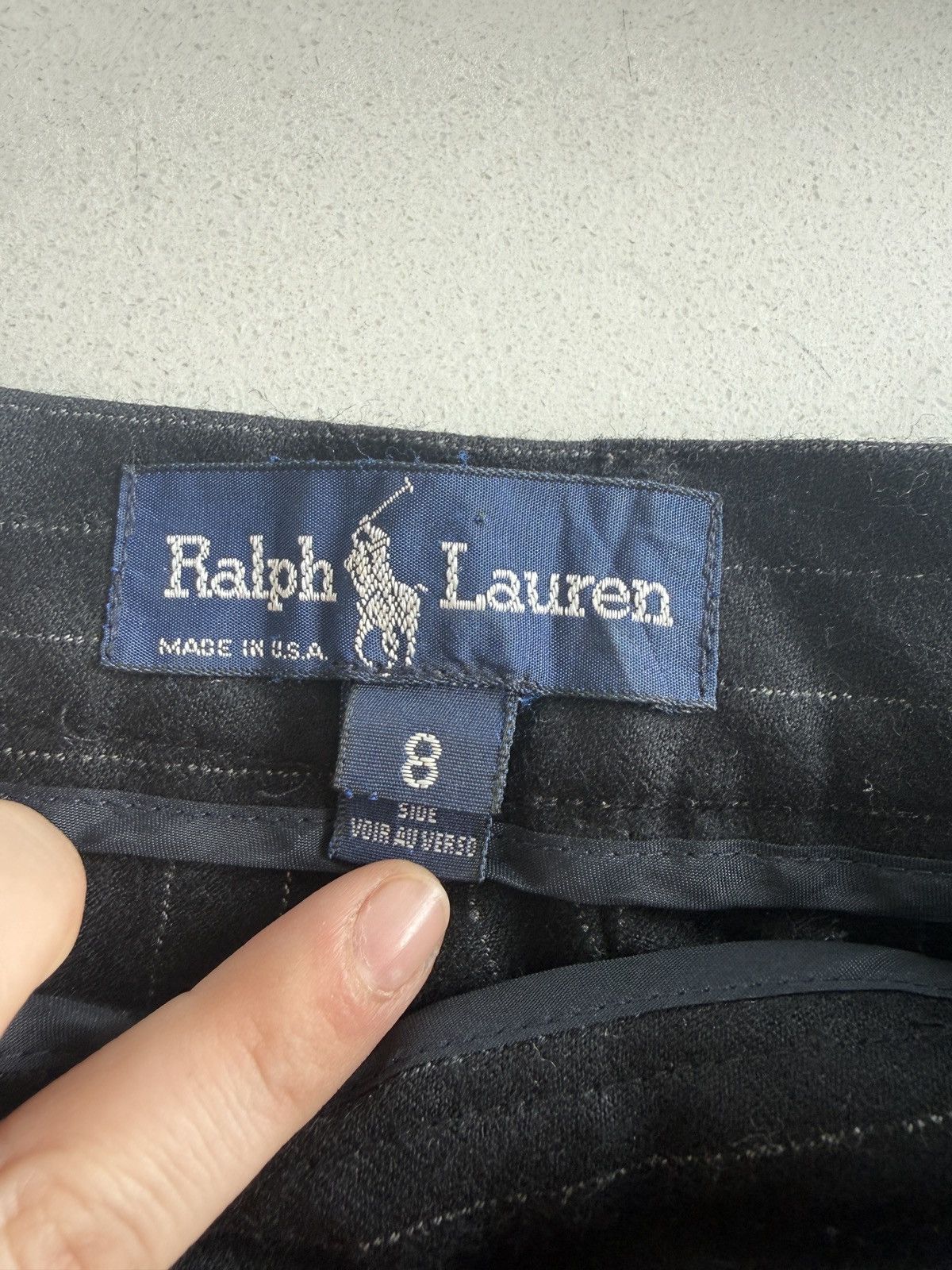 Ralph Lauren Vintage Ralph Lauren Black Pinstripe Wool Pleated Pants Size 30" / US 8 / IT 44 - 6 Thumbnail