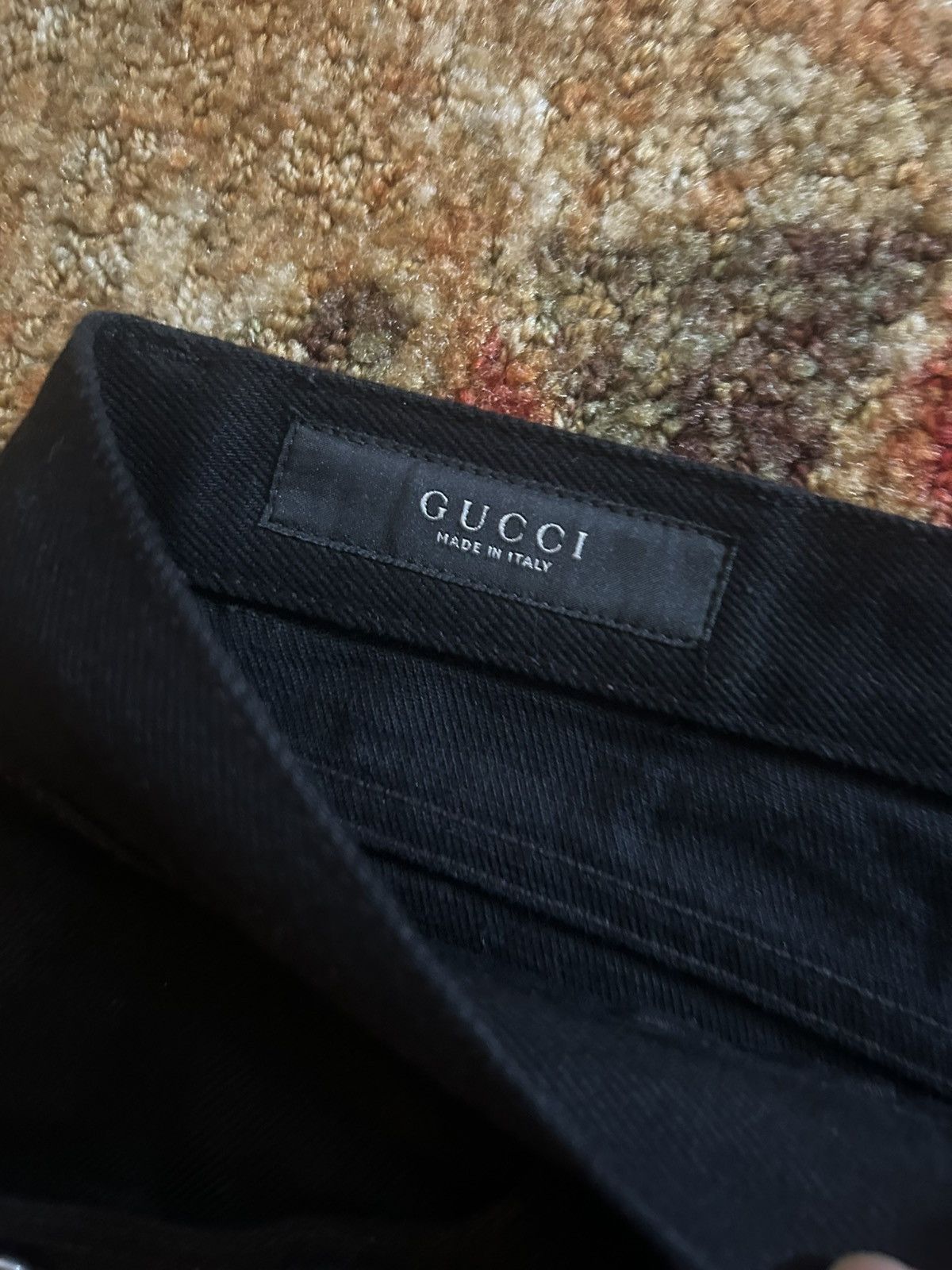 Gucci Gucci Black Cotton Horsebit denim pants by Demna Size US 34 / EU 50 - 4 Thumbnail