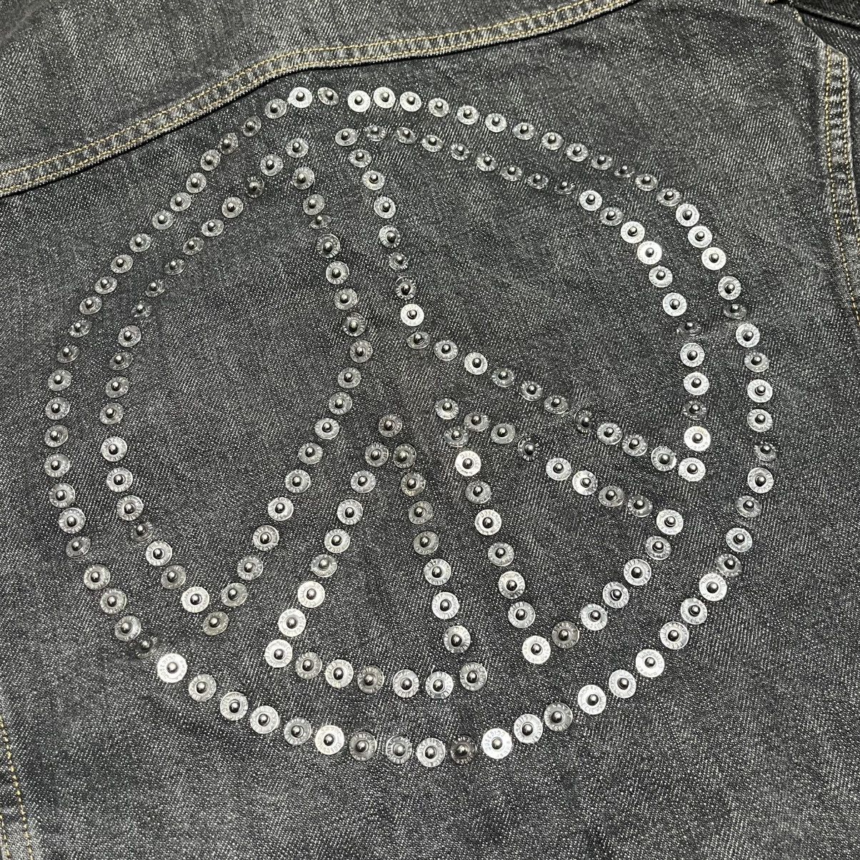 Designer × Moschino × Vintage y2k moschino studded peace sign denim jacket Size US XL / EU 56 / 4 - 3 Thumbnail