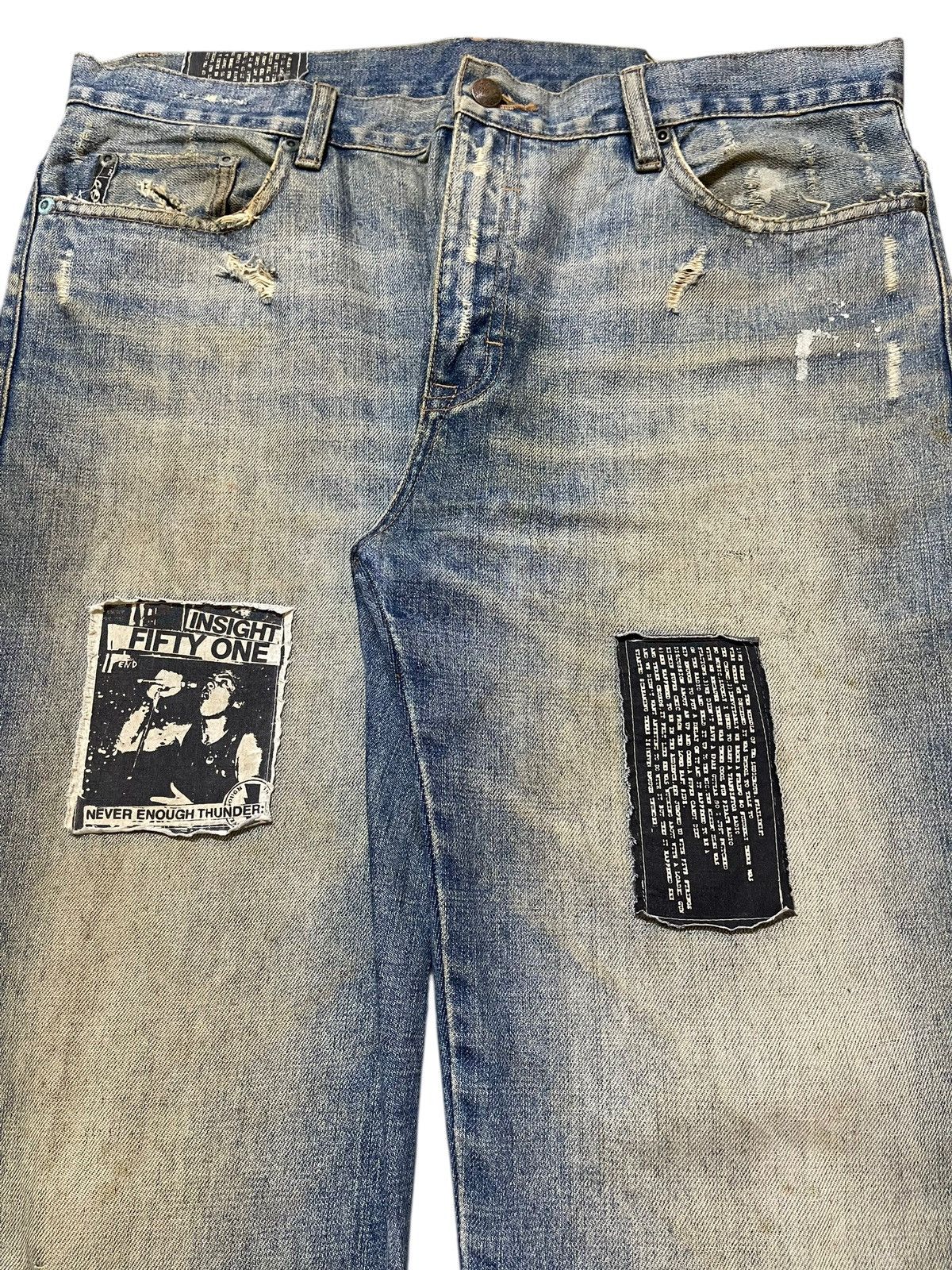 Hysteric Glamour Vintage Japanese Brand Mud Wash Faded Artist Style Jeans Size US 36 / EU 52 - 4 Thumbnail