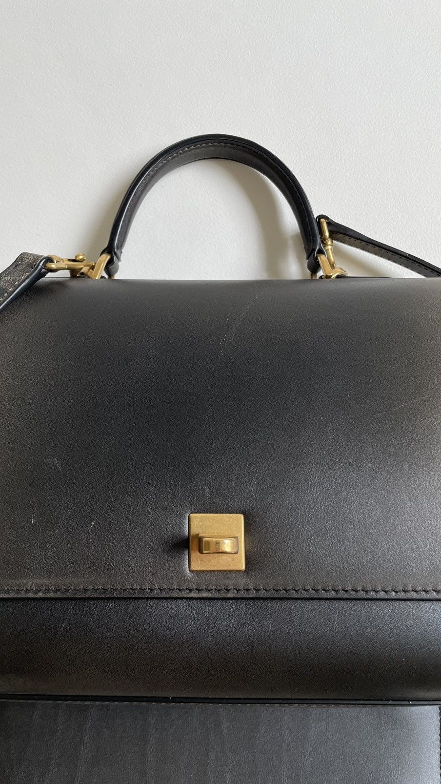 Balenciaga Olive Distressed Leather ‘Money’ Hand Bag Size ONE SIZE - 20 Thumbnail