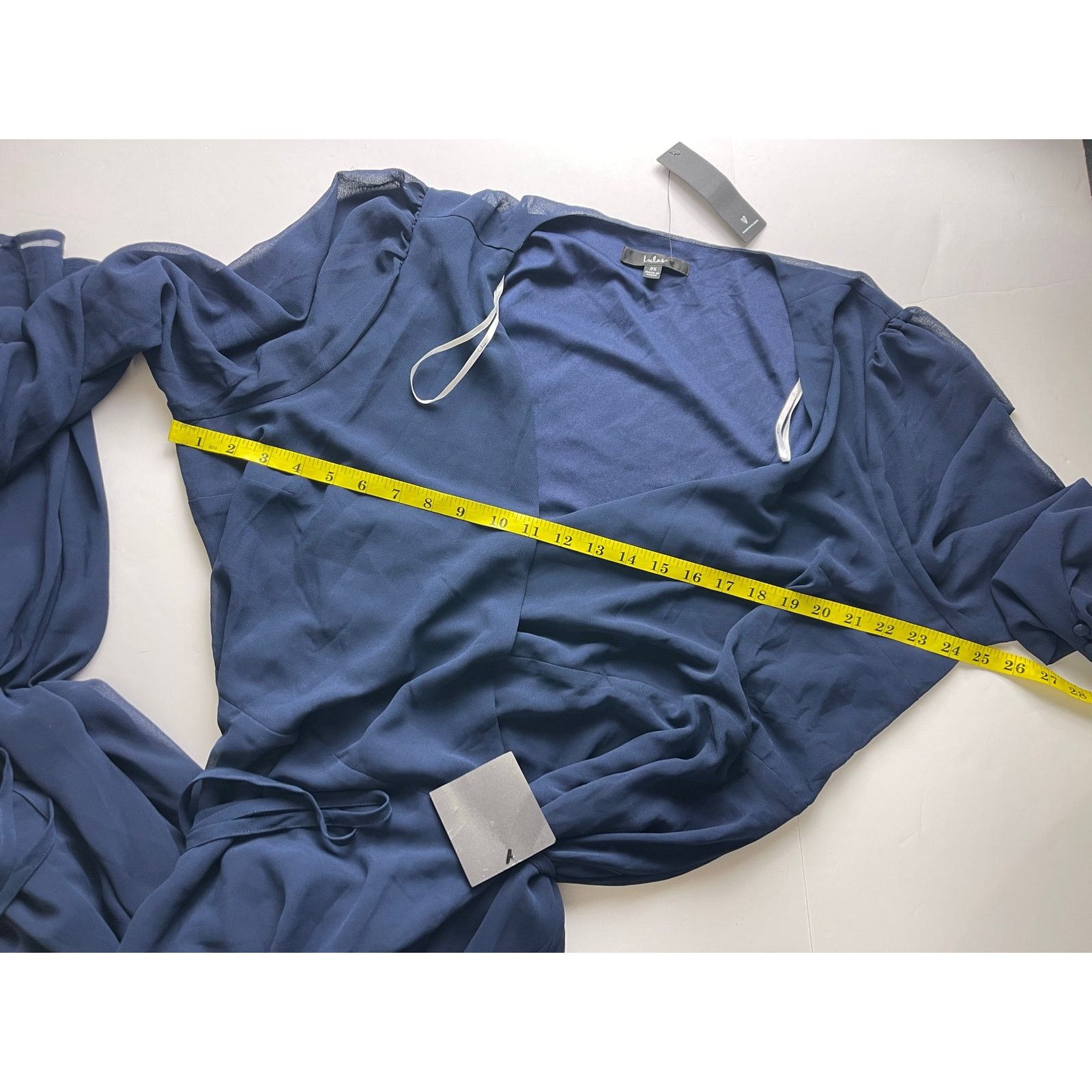 Other LULUS Dark Navy Blue Long Sleeve Wrap Dress - Size 3X Size 3XL / US 20-22 - 10 Thumbnail