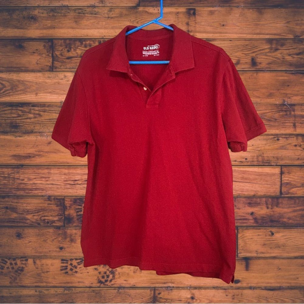 Old Navy Old Navy Red Polo Shirt Large Size US L / EU 52-54 / 3 - 1 Thumbnail