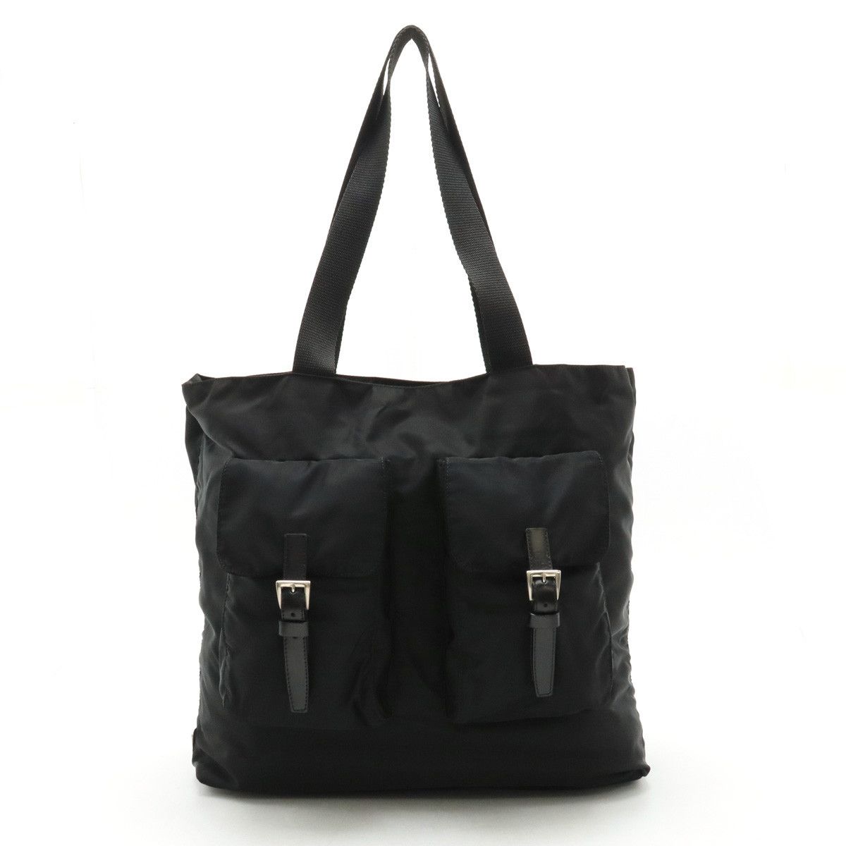 Prada Prada Prada Nylon/Leather Tote Bag Canvas Tote Bag in Very Good Condition Size ONE SIZE - 1 Thumbnail