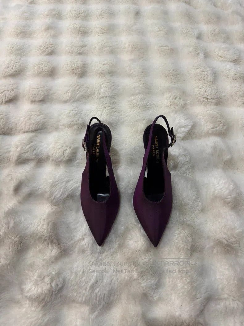 Saint Laurent Paris Saint Laurent Paris Glitter Gradient Purple High Heels Size US 6.5 / IT 36.5 - 6 Thumbnail