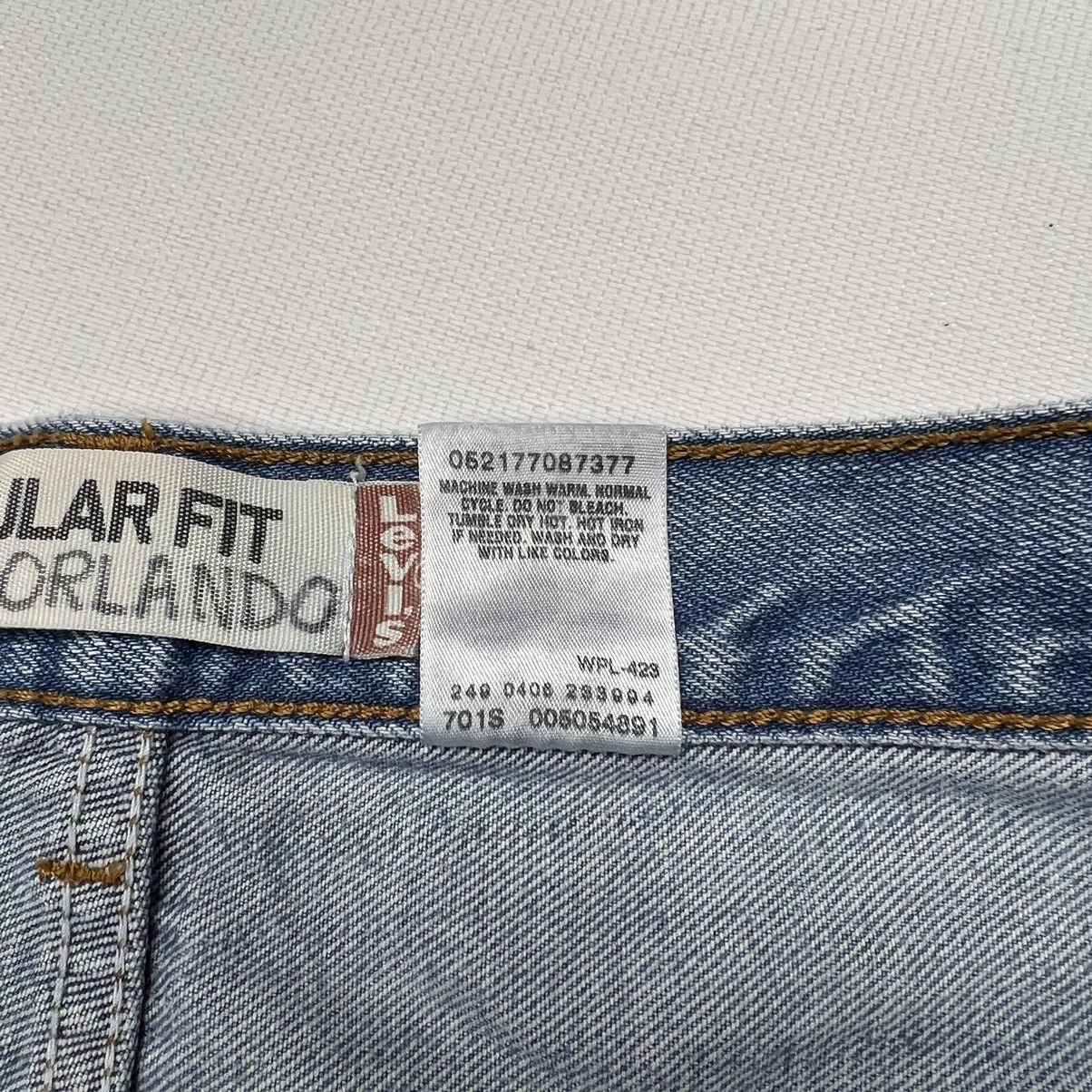 Levi's Levis 505 Jeans Regular Fit Straight Blue Pants Denim Y2K Size US 33 - 9 Thumbnail