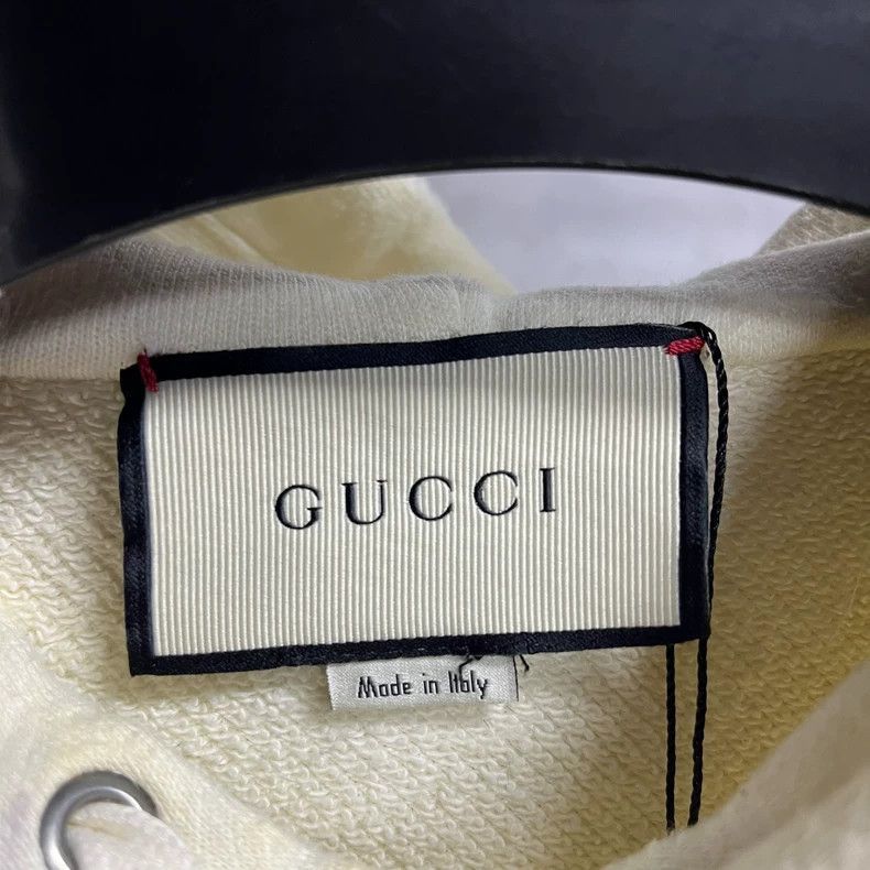Gucci Gucci The latest beige vintage belt printed logo hoodie -DM Size US S / EU 44-46 / 1 - 3 Thumbnail