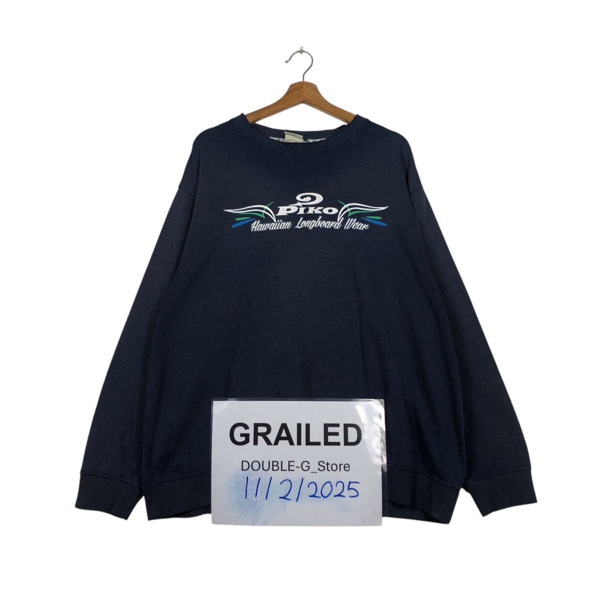 Japanese Brand 90s Piko Hawaiian Surf Crewneck — Coastal Graphic, Oversized Size US L / EU 52-54 / 3 - 1 Thumbnail
