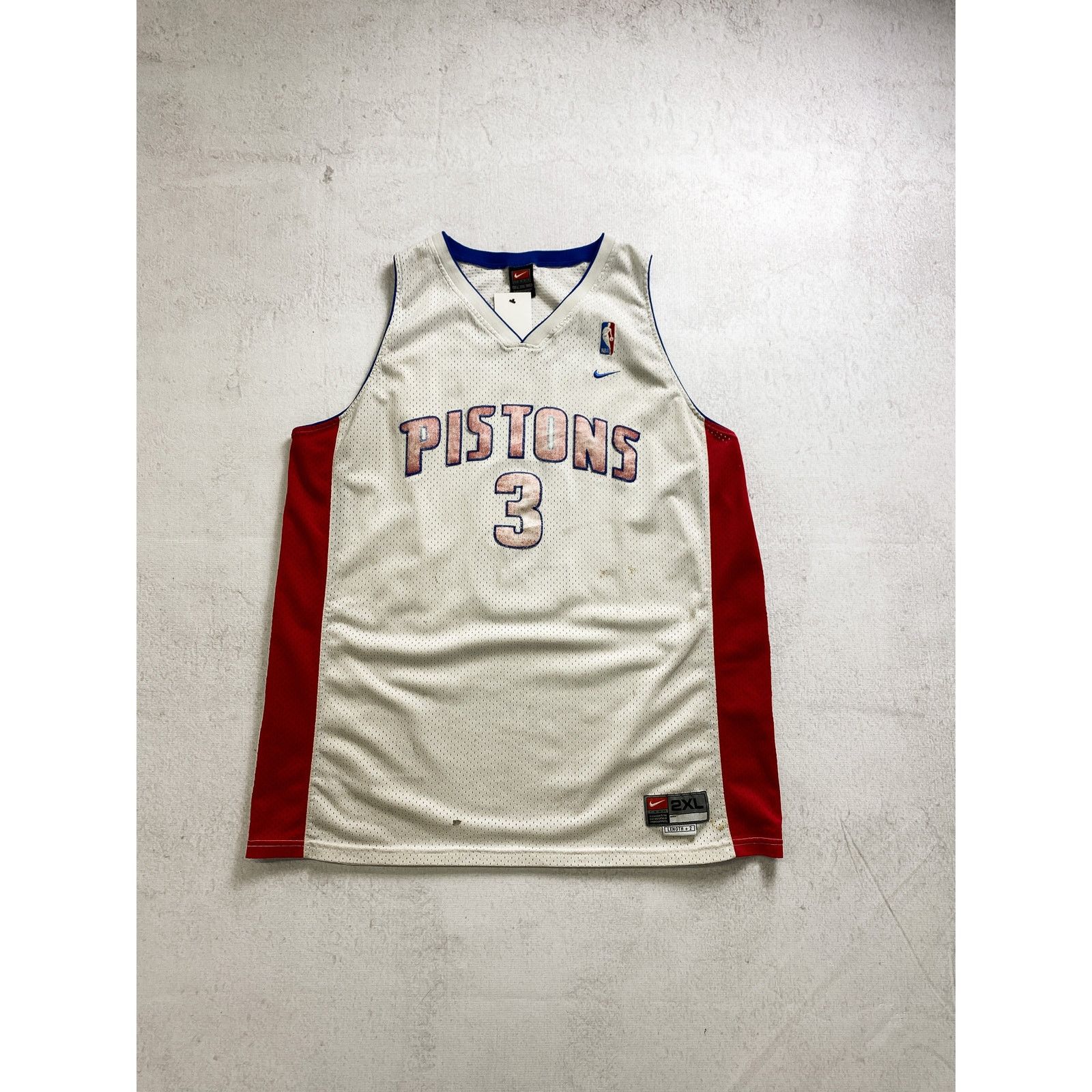NBA Vintage 90s NBA Detroit Pistons Ben Jersey - Men's 2XL Size US XXL / EU 58 / 5 - 1 Thumbnail