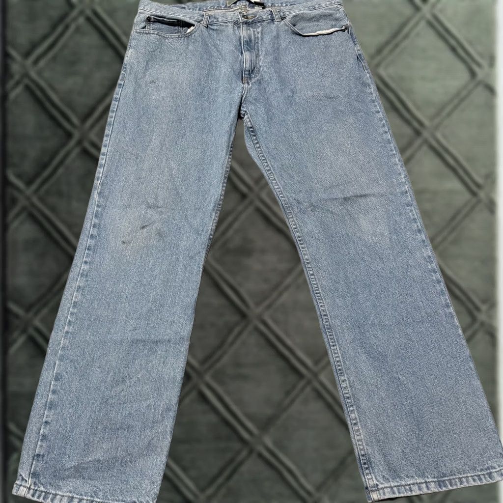 Vintage Urban Up Straight Jeans Men Blue Denim Mid-Rise Slimming Classic - 38X30 Size US 38 / EU 54 - 1 Thumbnail