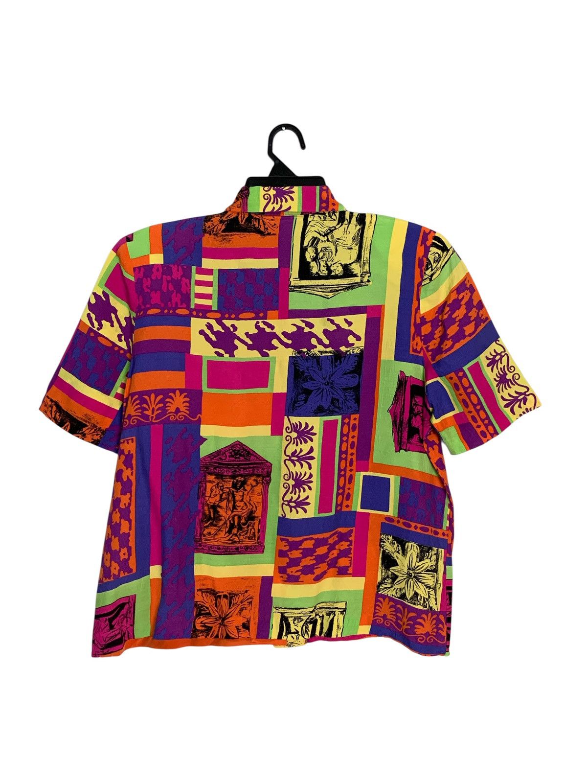 Complex Geometries Rare Design Vintage Charles Daniel 80’s Funky Pattern Blouse Size S / US 4 / IT 40 - 2 Thumbnail